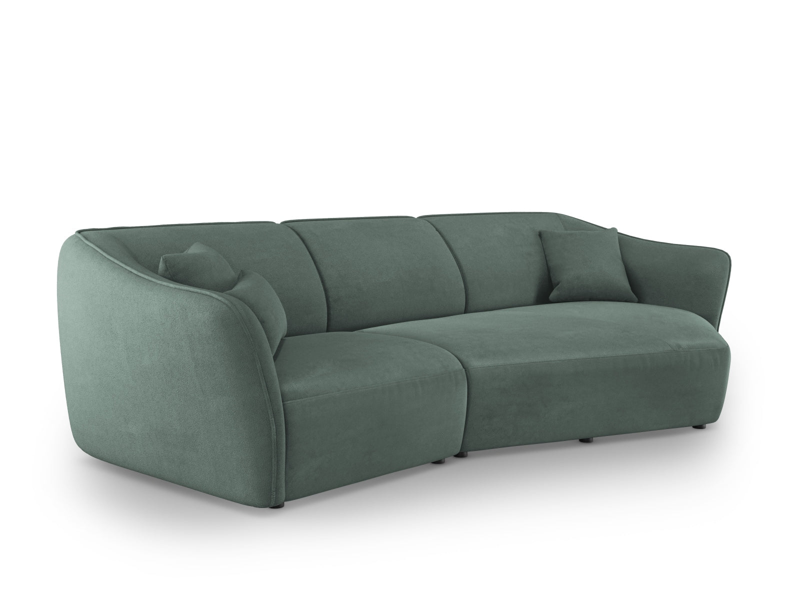 Tokyo Boucle Modular Ecksofa rechts 5 Sitzer in Mint präsentiert im Onlineshop von KAQTU Design AG. Ecksofa rechts ist von Cosmopolitan Design