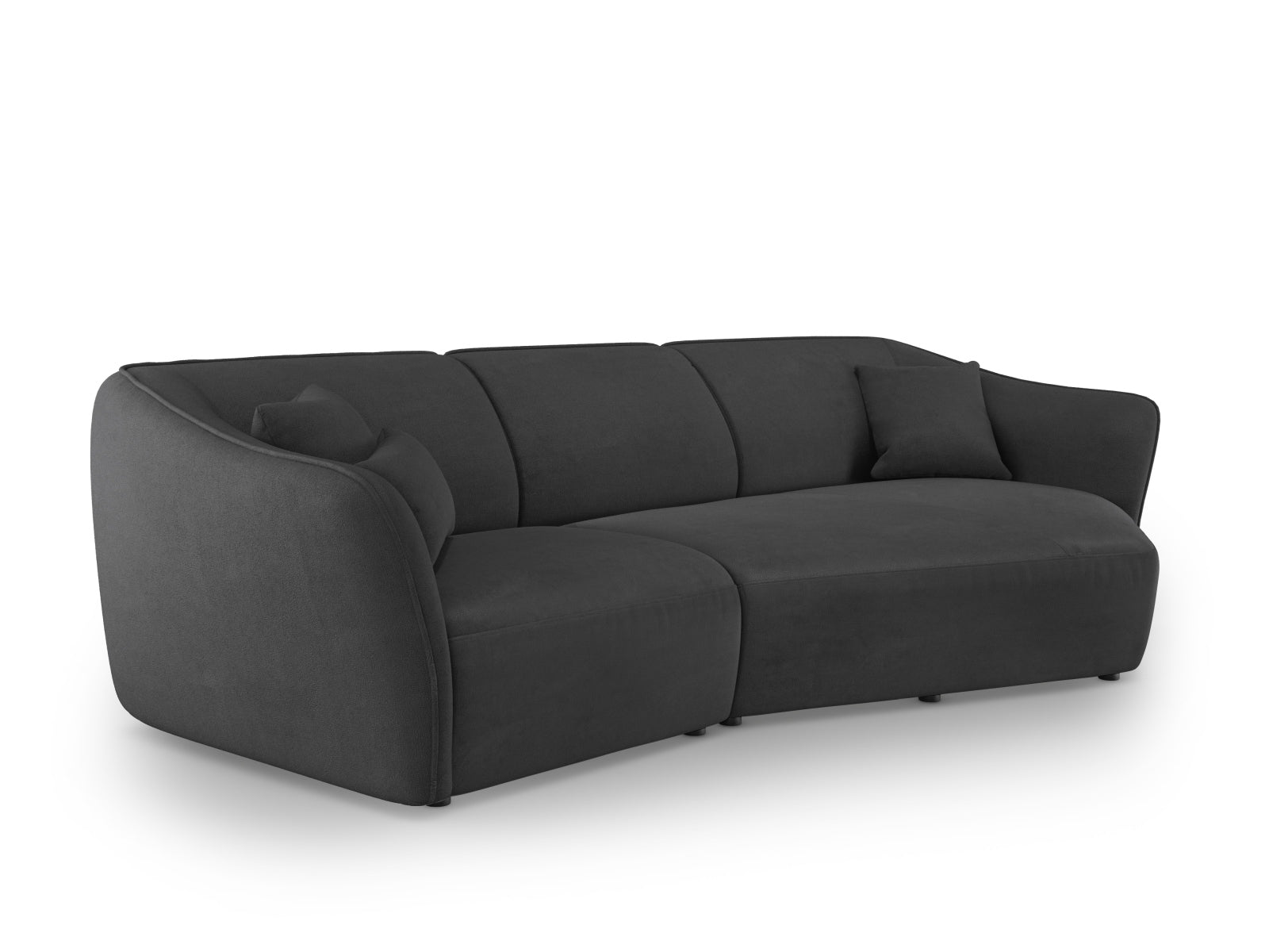 Tokyo Boucle Modular Ecksofa rechts 5 Sitzer in Graphite präsentiert im Onlineshop von KAQTU Design AG. Ecksofa rechts ist von Cosmopolitan Design