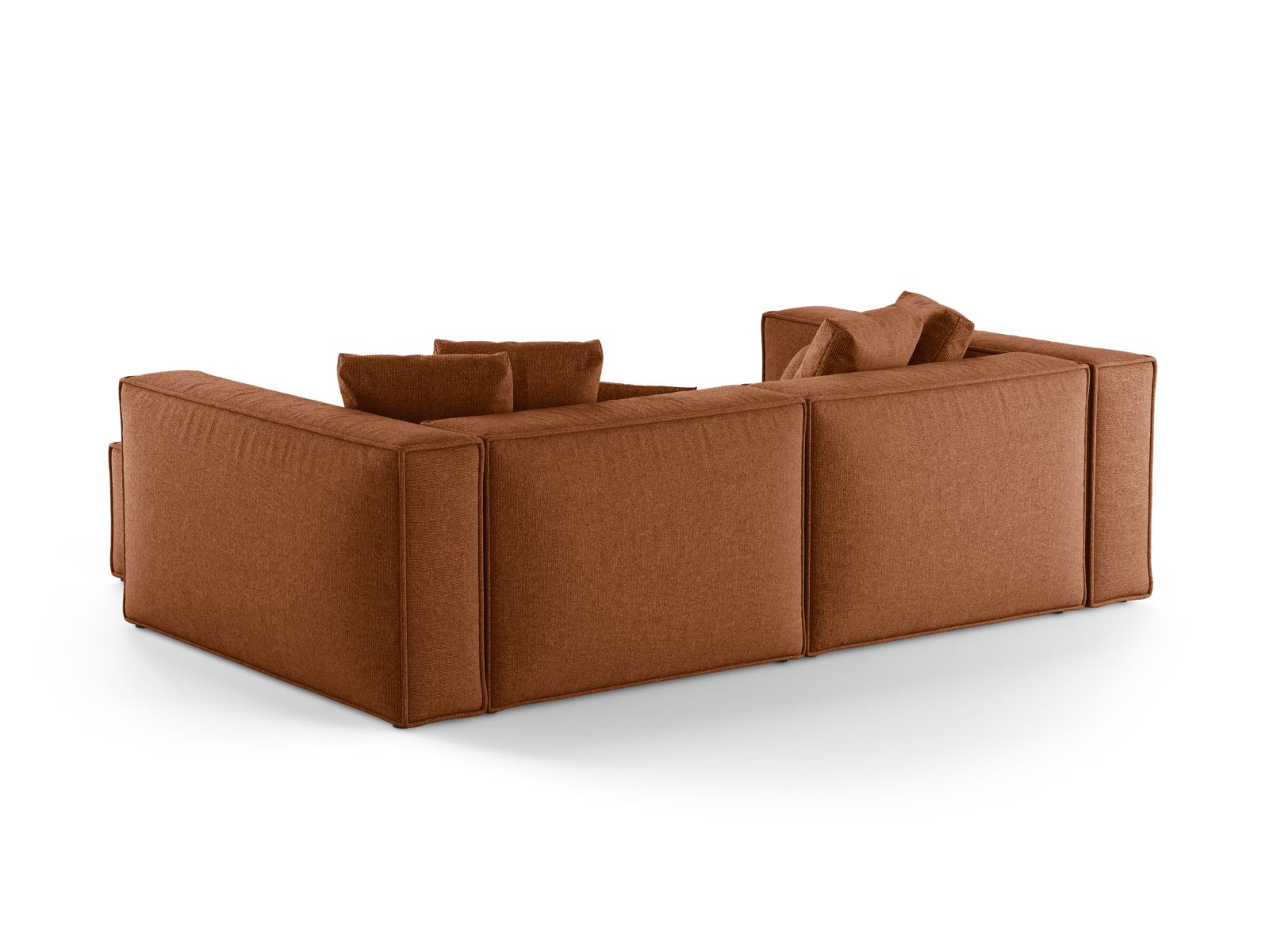Elegantes 3-Sitzer Ecksofa Aveiro in Brick-Eden, ideal für stilvolle Wohnräume und entspannte Stunden, von Cosmopolitan Design.