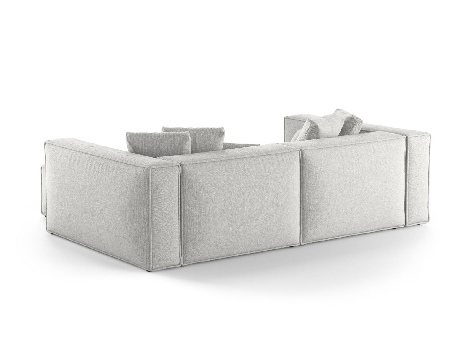 Elegantes 3-Sitzer Ecksofa Aveiro in Silver-Eden, ideal für stilvolle Wohnräume und entspannte Stunden im Wohnzimmer.