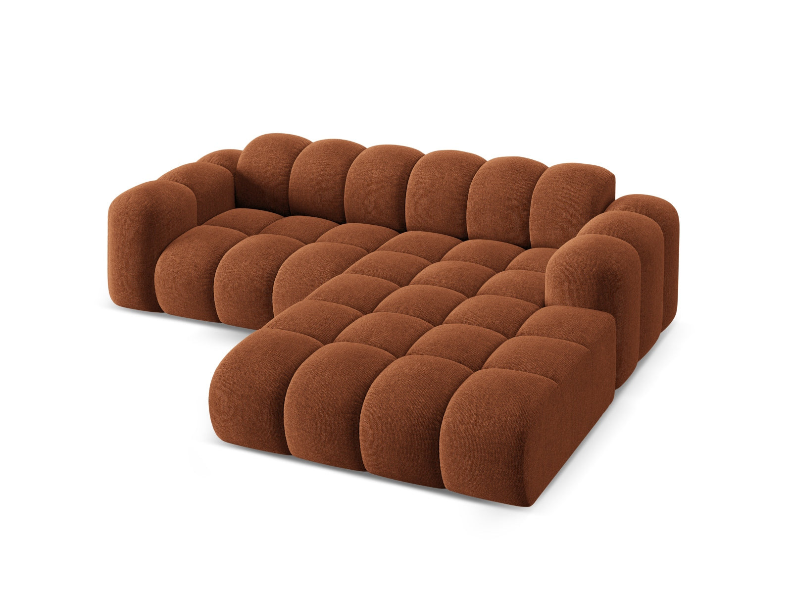 Elegantes 3-Sitzer Ecksofa Treno in Brick-Eden, ideal für stilvolle Wohnräume, bietet Komfort und modernes Design von Cosmopolitan Design.