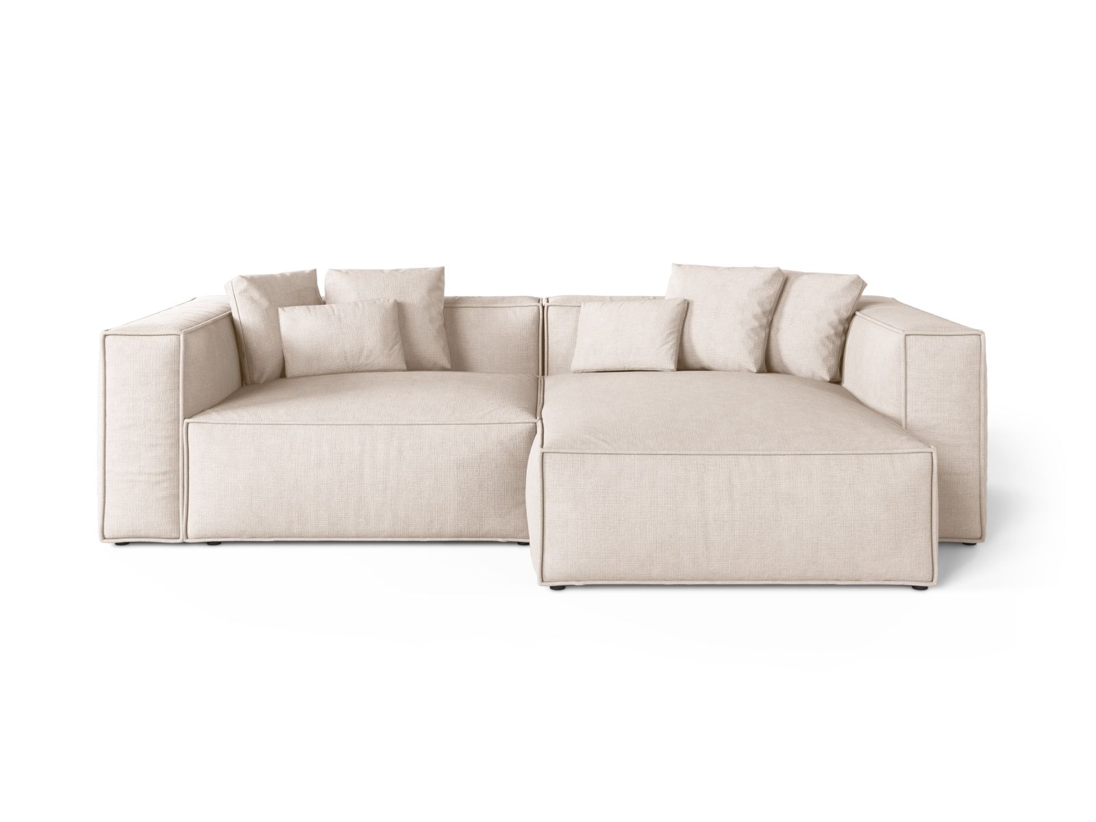 3-Sitzer Ecksofa rechts Aveiro in Beige-Liberty präsentiert im Onlineshop von KAQTU Design AG. Ecksofa rechts ist von Cosmopolitan Design