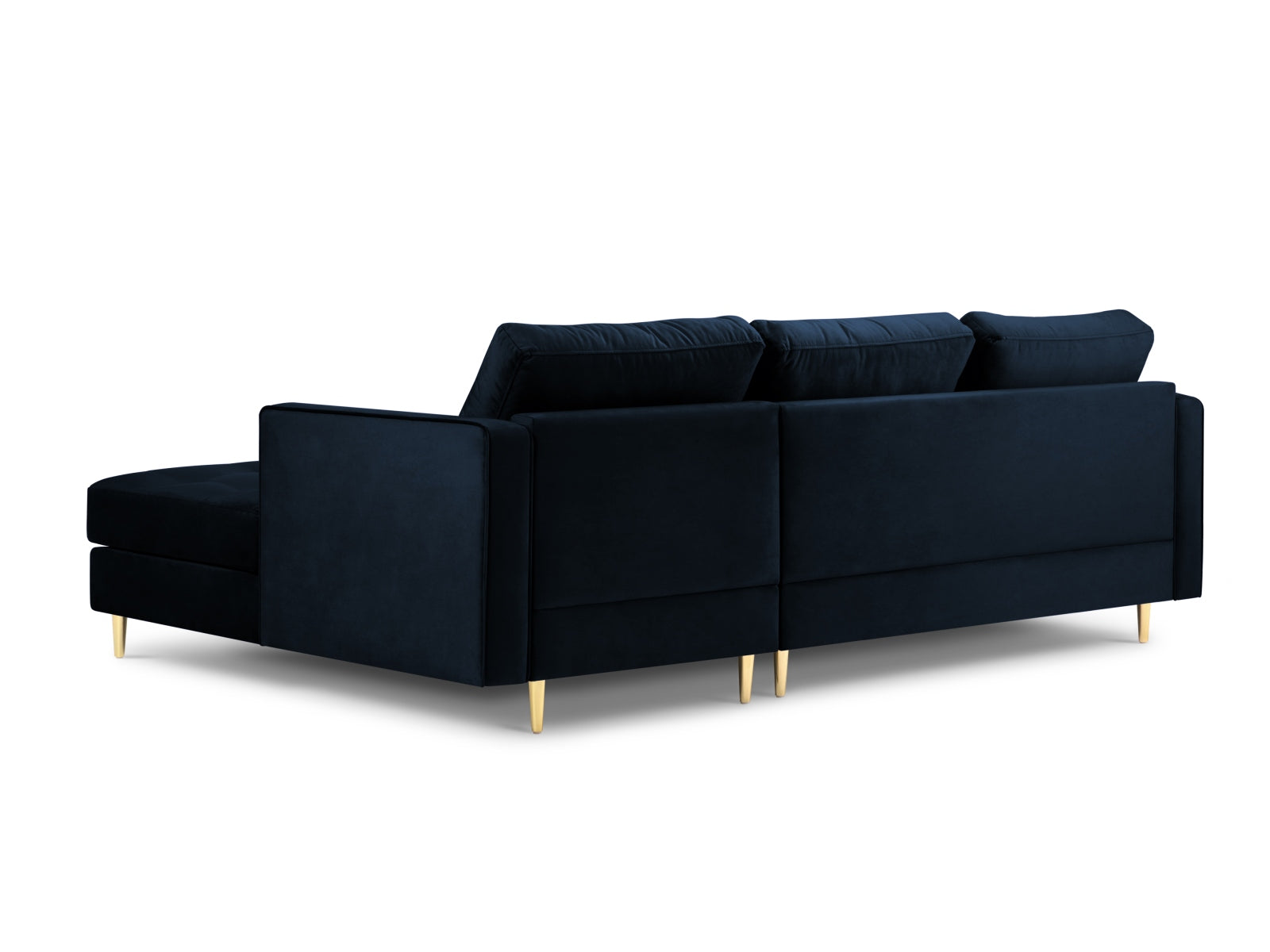 Stylisches 4-Sitzer Ecksofa rechts Aspen in Royal Blue, perfekt für moderne Wohnzimmer und gemütliche Abende mit Freunden.