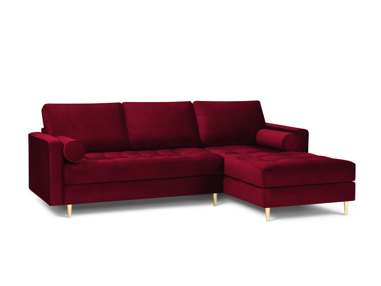 Elegantes 4-Sitzer Ecksofa rechts Aspen von Cosmopolitan Design, ideal für stilvolle Wohnräume und gemütliche Zusammenkünfte.