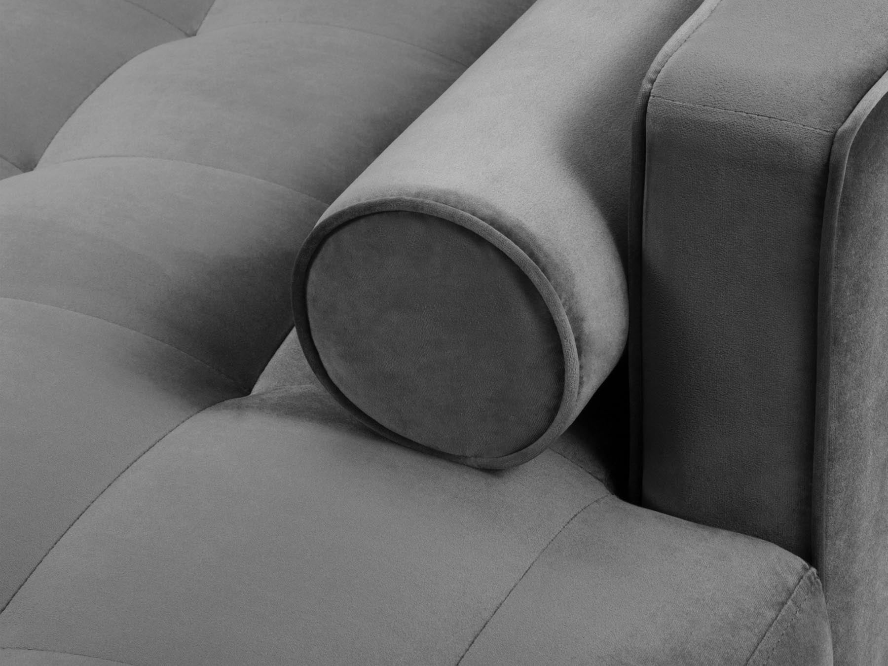 Modernes 4-Sitzer Ecksofa Aspen in ansprechendem Grauton, perfekt für gesellige Abende und stilvolle Einrichtung, erhältlich bei Cosmopolitan Design.