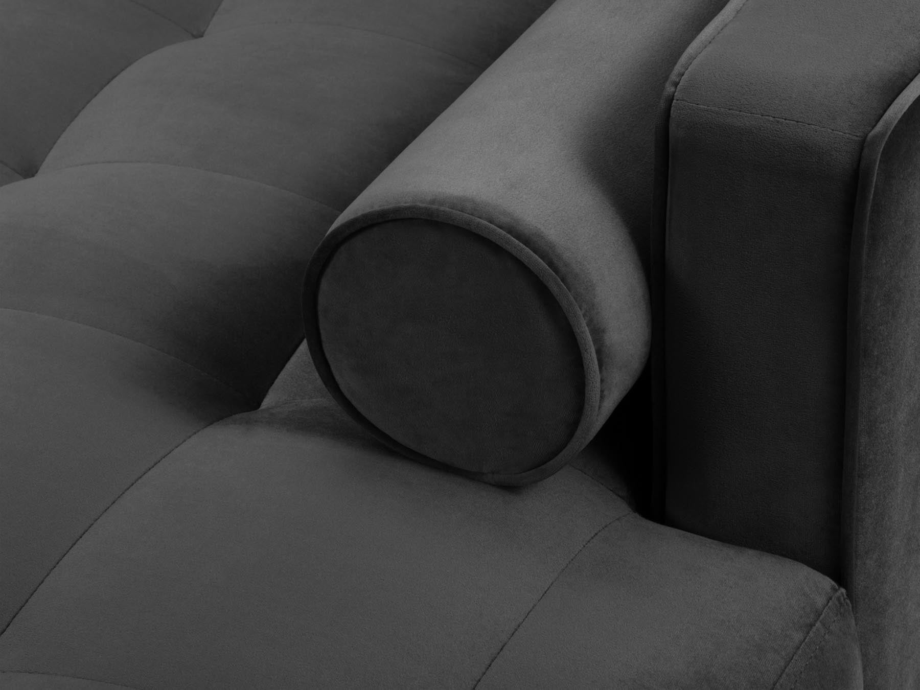 Modernes 4-Sitzer Ecksofa rechts Aspen in edlem Dunkelgrau, perfekt für gemütliche Stunden und stilvolle Einrichtungsideen.