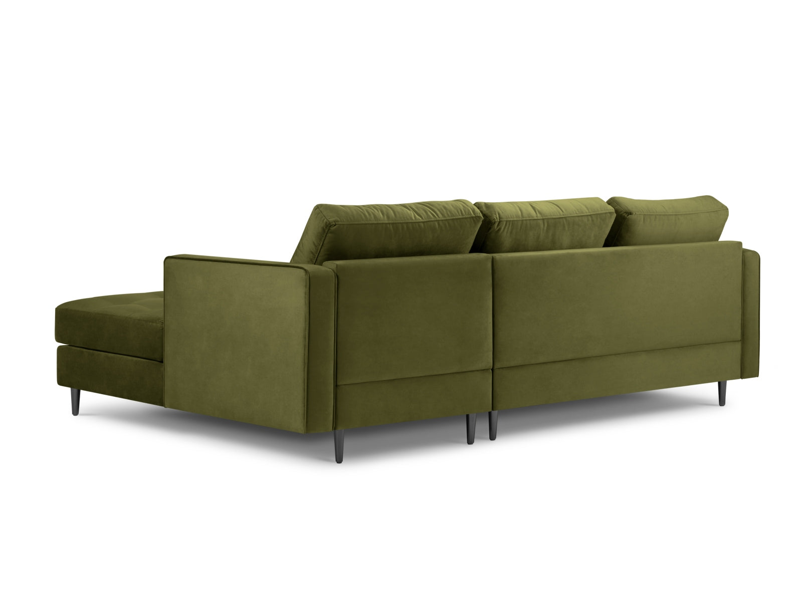 Modernes 4-Sitzer Ecksofa rechts Aspen in ansprechendem Grünton, perfekt für stilvolle und einladende Wohnbereiche von Cosmopolitan Design.