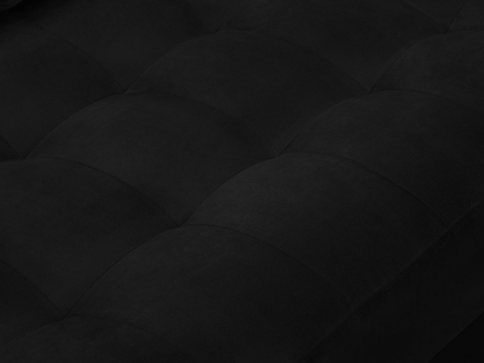Elegantes 4-Sitzer Ecksofa rechts Aspen in zeitlosem Schwarz, ideal für moderne Wohnräume und entspannte Stunden mit Freunden.
