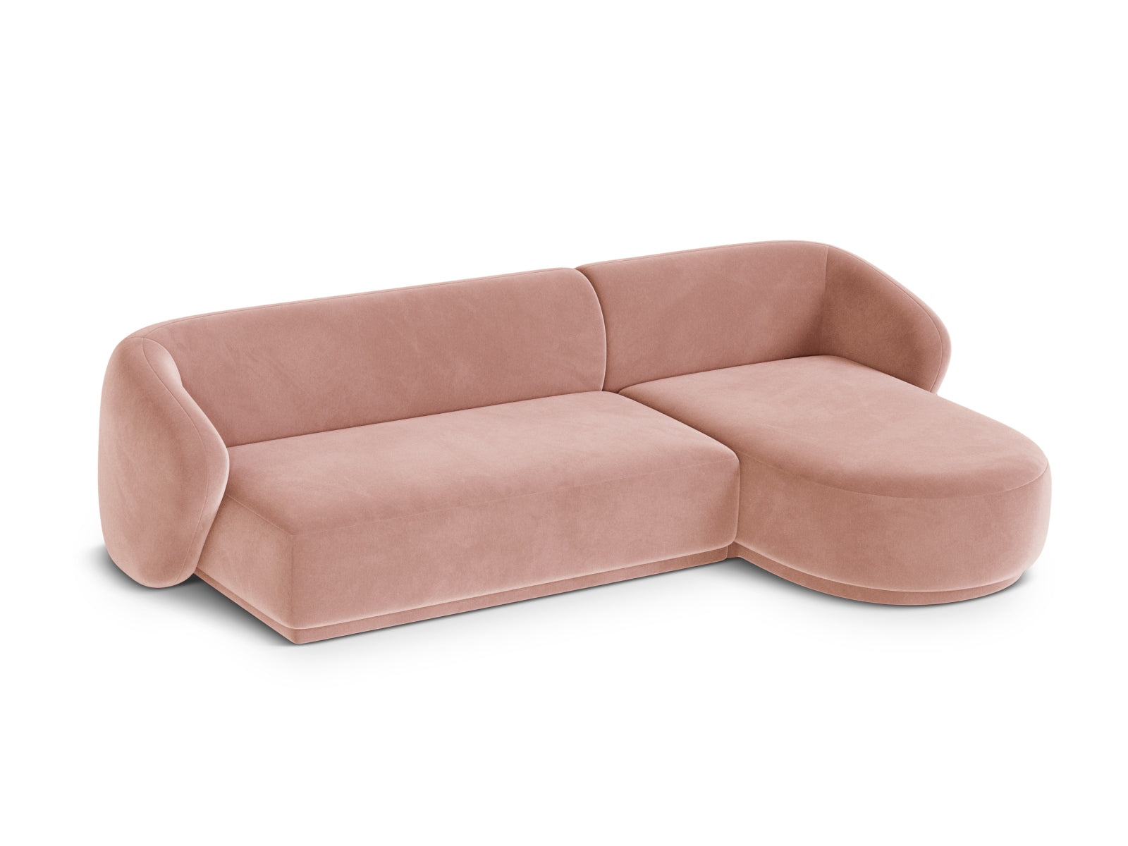 Modernes 4-Sitzer Ecksofa Gomera in Pink-Salvador, ideal für gemütliche und stilvolle Wohnräume, erhältlich bei Cosmopolitan Design.