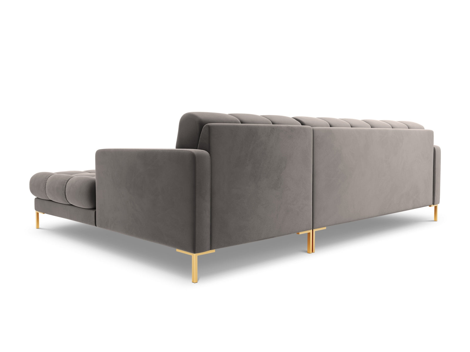Modernes 5-Sitzer Ecksofa rechts Bali in stilvollem Grau, ideal für gemütliche Abende und stilvolle Einrichtungsideen.