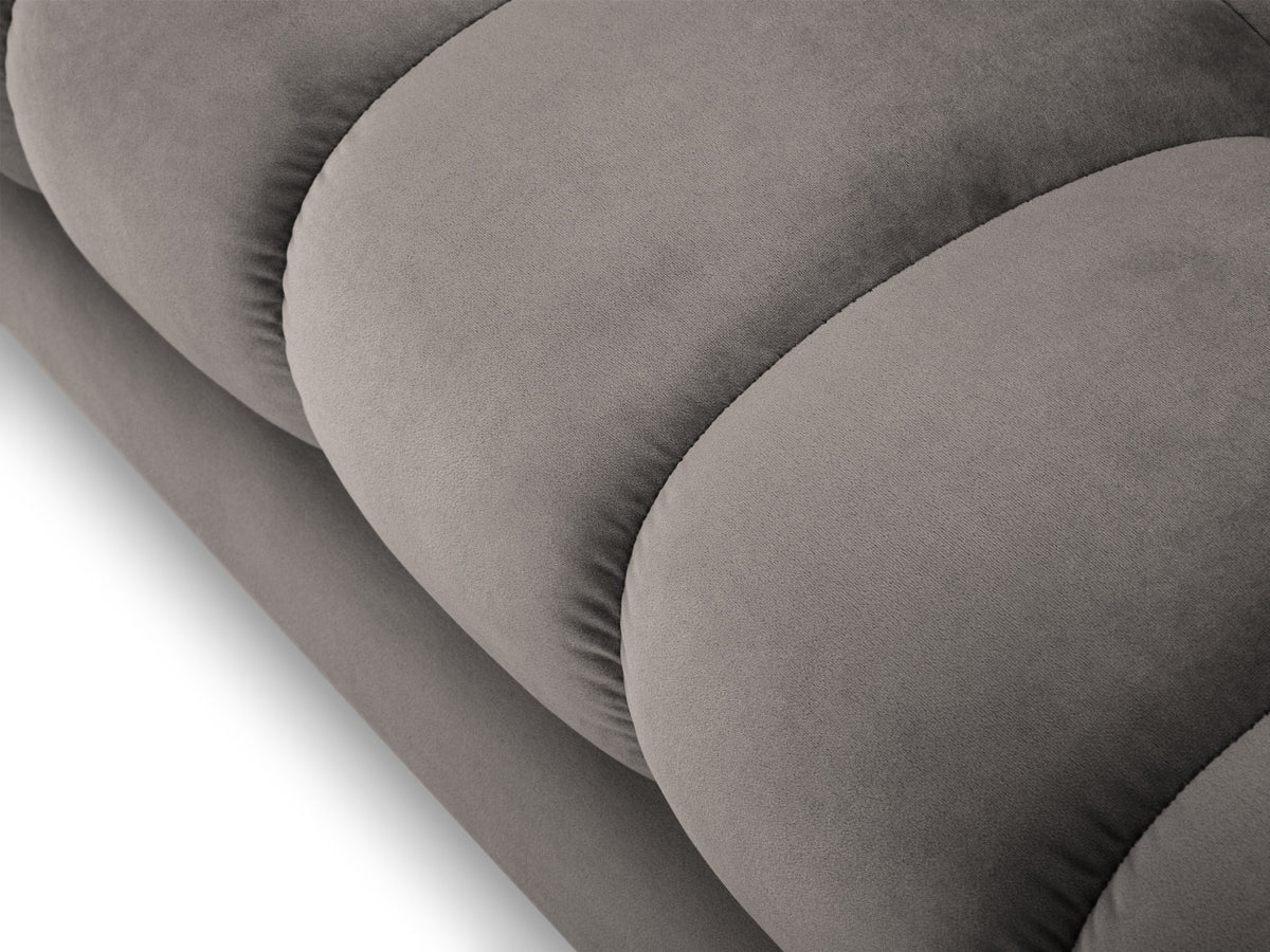 Ecksofa rechts Bali von Cosmopolitan Design mit Récamière, Stoffbezug und Metallbeinen