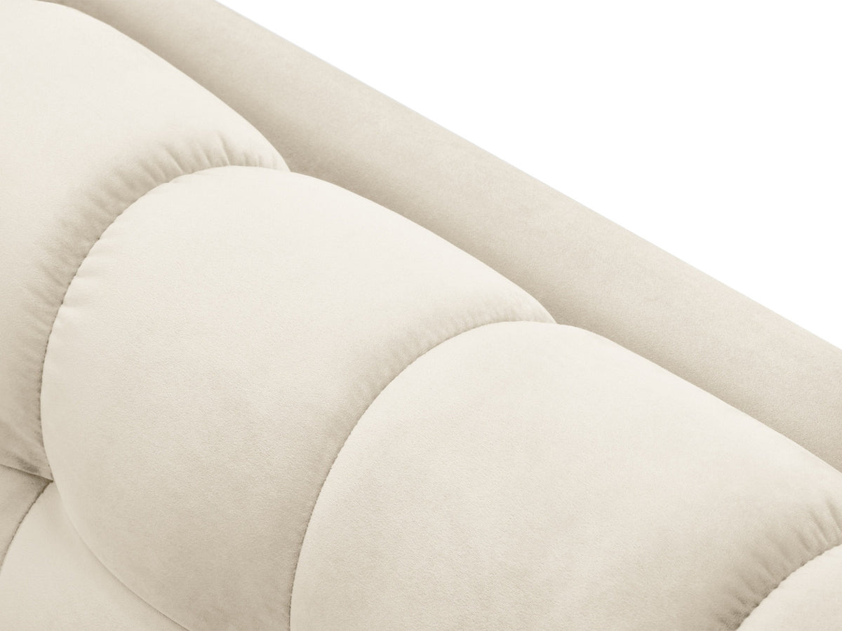 Ecksofa rechts Bali von Cosmopolitan Design mit Récamière, Stoffbezug und Metallbeinen
