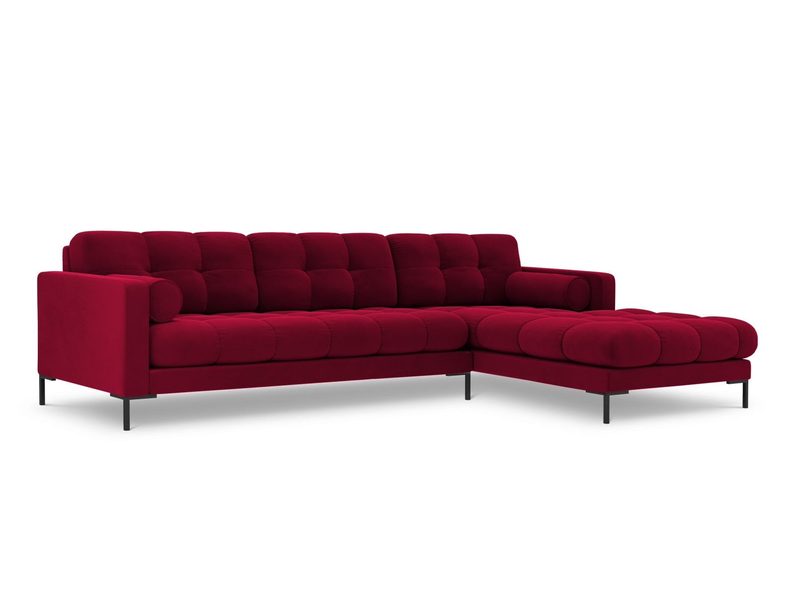 5-Sitzer Ecksofa rechts Bali in Red-Bluvel präsentiert im Onlineshop von KAQTU Design AG. Ecksofa rechts ist von Cosmopolitan Design