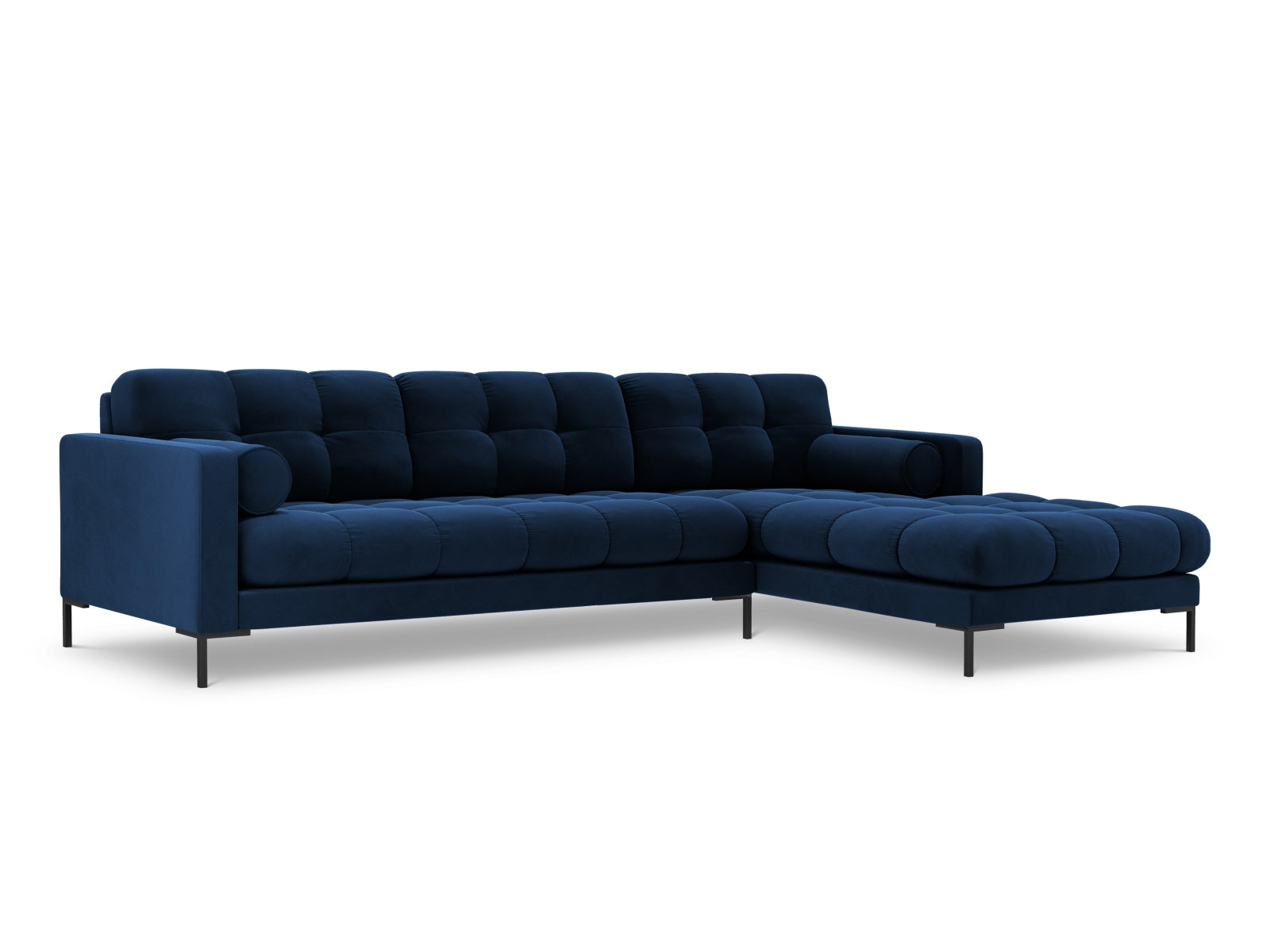 5-Sitzer Ecksofa rechts Bali in Royal Blue-Bluvel präsentiert im Onlineshop von KAQTU Design AG. Ecksofa rechts ist von Cosmopolitan Design