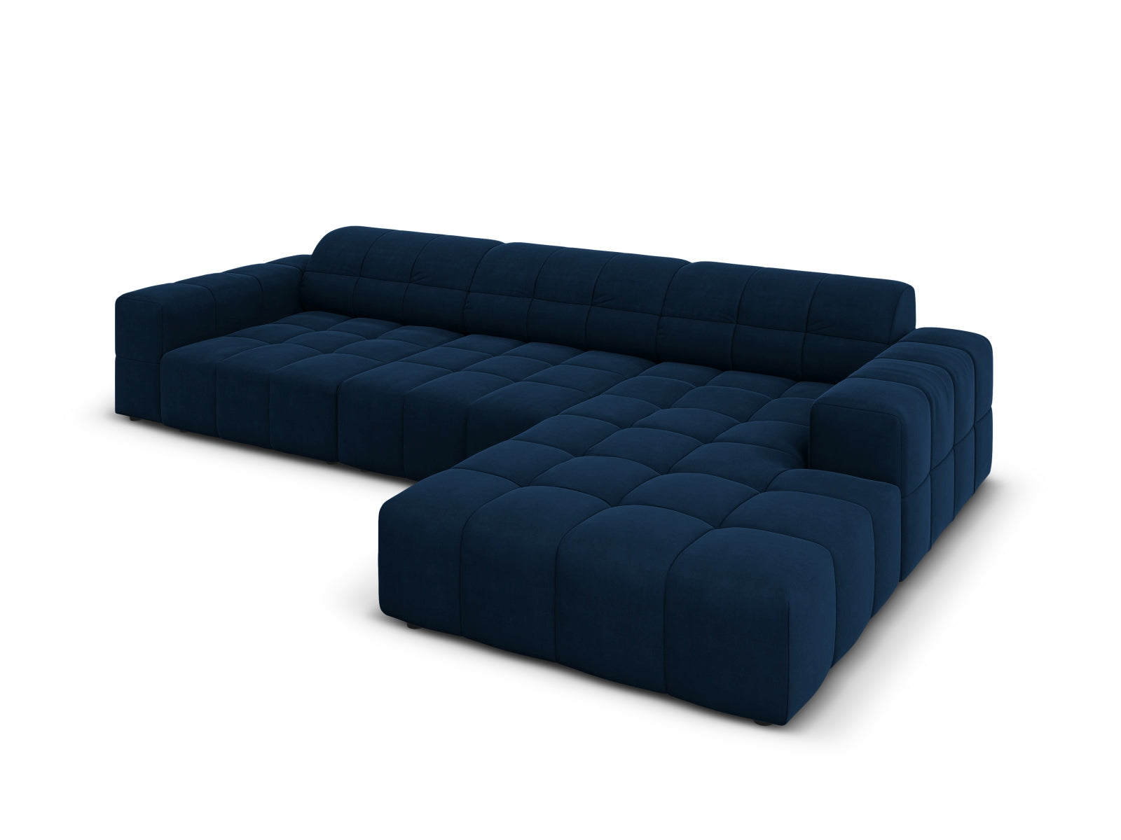Chicago Velour Ecksofa rechts 4 Sitzer 166cm in Royal Blue präsentiert im Onlineshop von KAQTU Design AG. Ecksofa rechts ist von Cosmopolitan Design