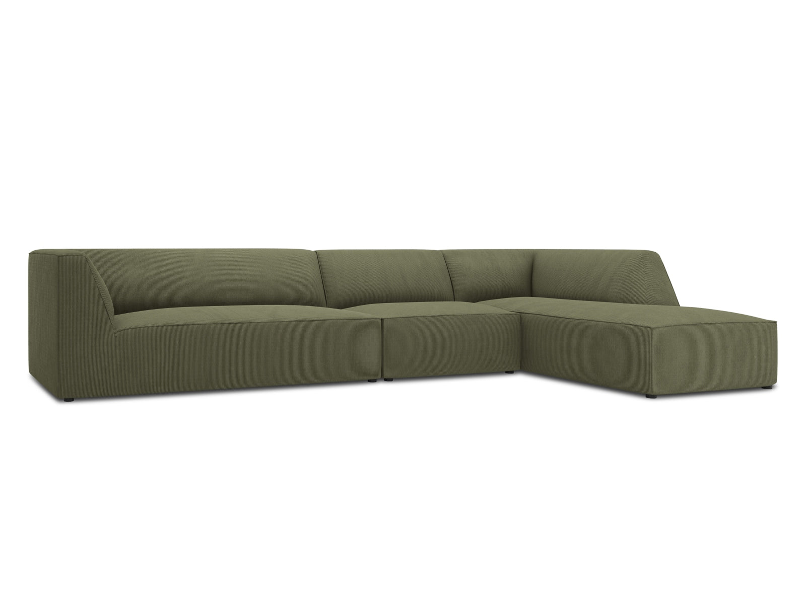 Oslo Modular Ecksofa rechts 5 Sitzer in Green präsentiert im Onlineshop von KAQTU Design AG. Ecksofa rechts ist von Cosmopolitan Design