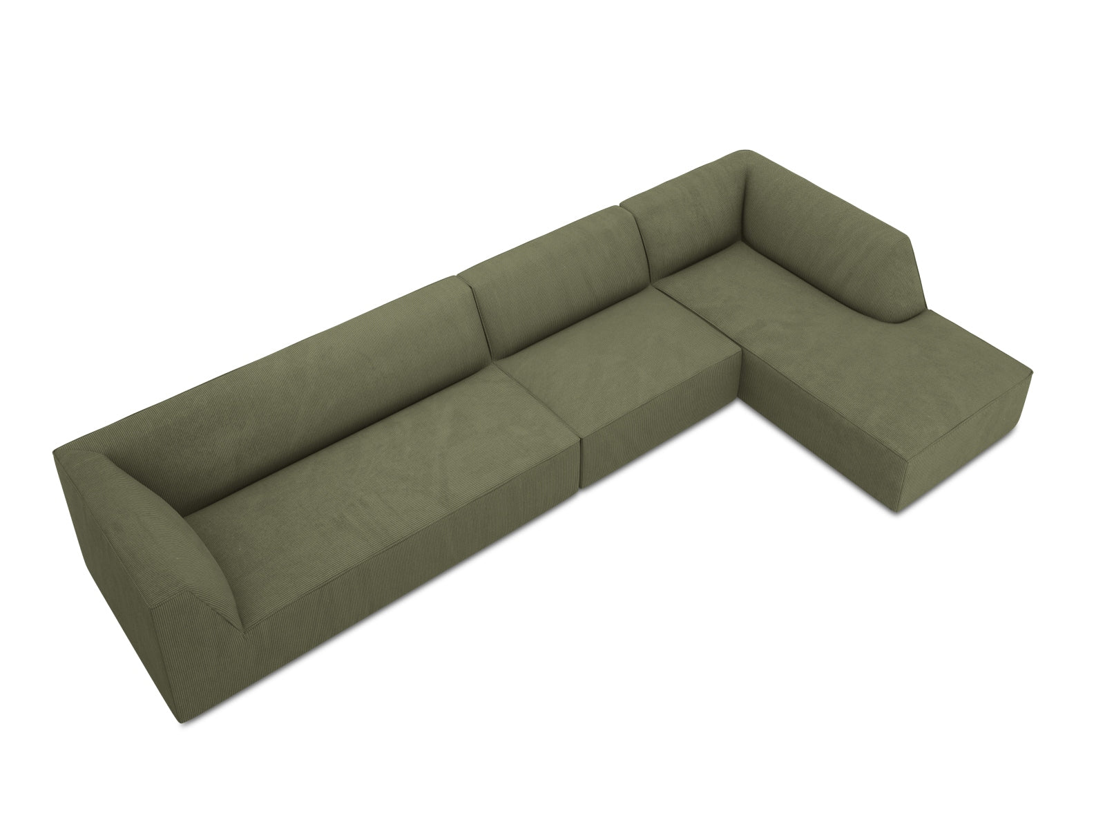 Oslo Modular Ecksofa rechts 5 Sitzer in Green präsentiert im Onlineshop von KAQTU Design AG. Ecksofa rechts ist von Cosmopolitan Design