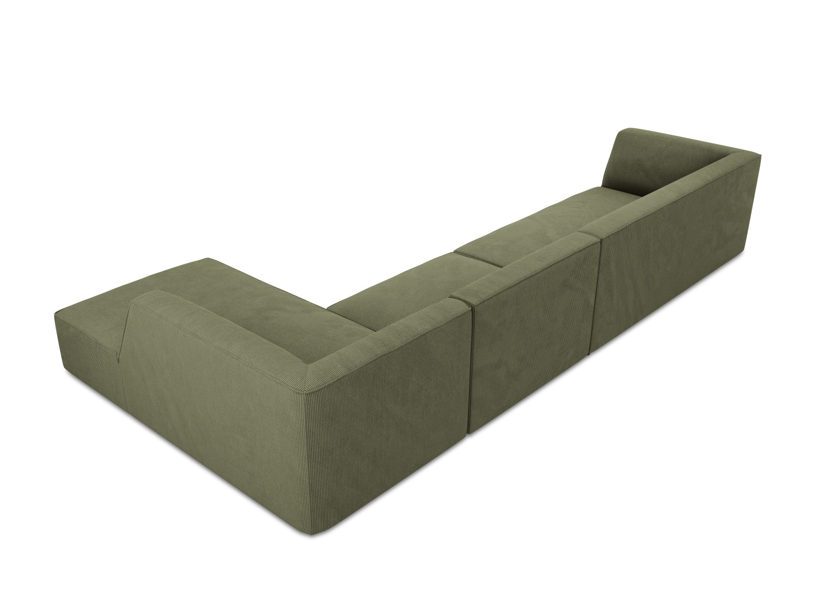 Oslo Modular Ecksofa rechts 5 Sitzer in Green präsentiert im Onlineshop von KAQTU Design AG. Ecksofa rechts ist von Cosmopolitan Design