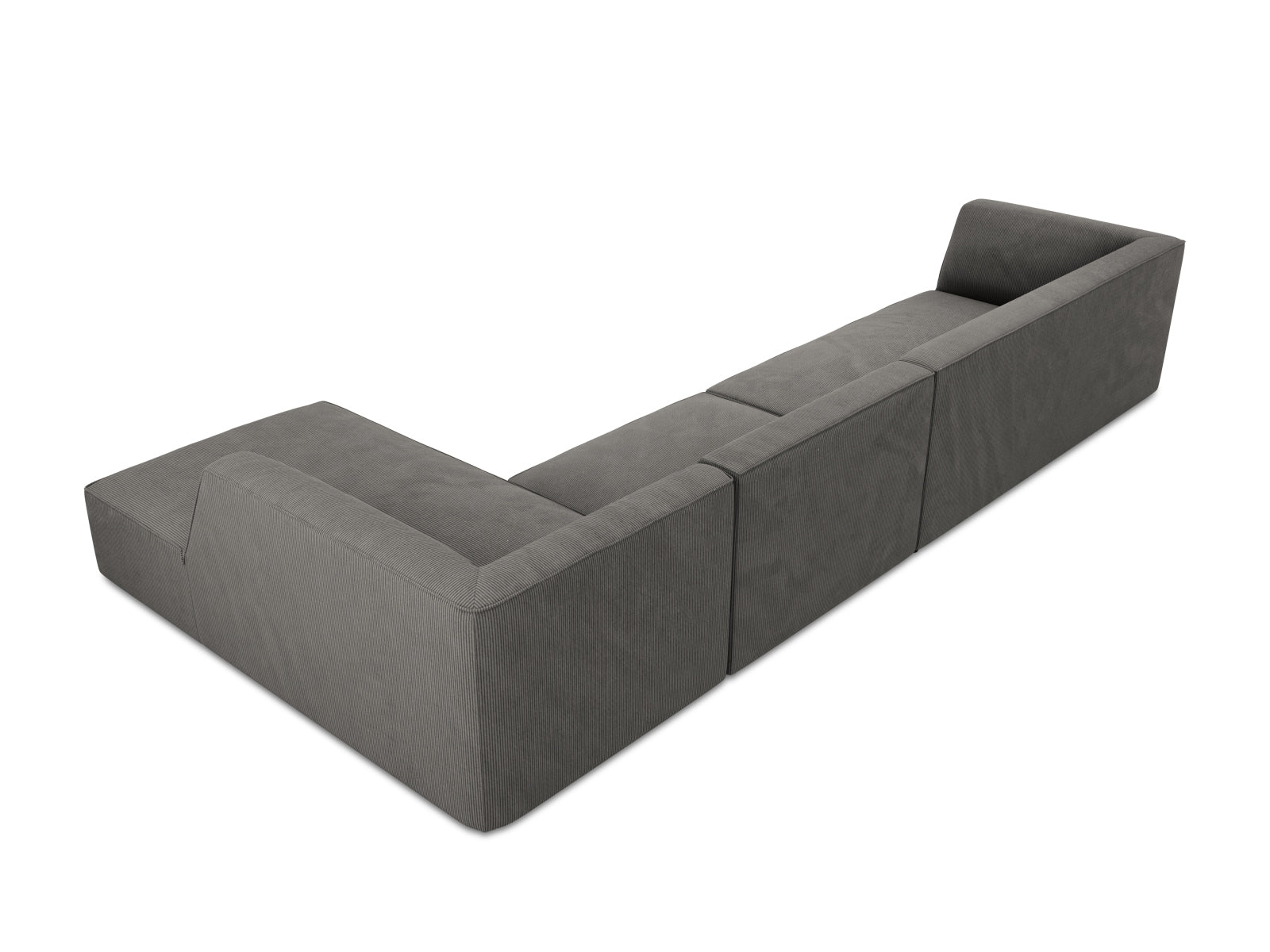 Oslo Modular Ecksofa rechts 5 Sitzer in Dark Grey präsentiert im Onlineshop von KAQTU Design AG. Ecksofa rechts ist von Cosmopolitan Design