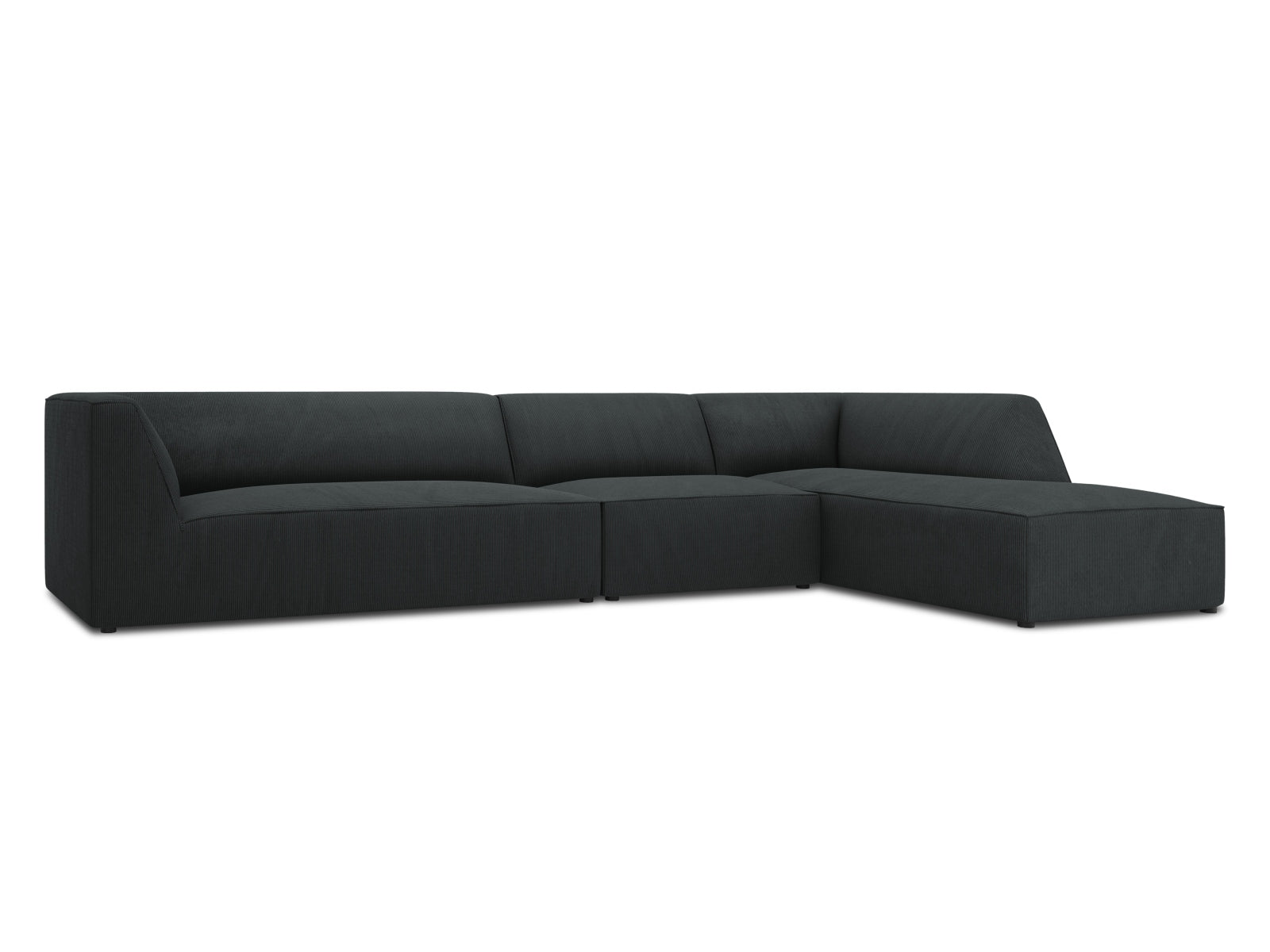 Oslo Modular Ecksofa rechts 5 Sitzer in Black präsentiert im Onlineshop von KAQTU Design AG. Ecksofa rechts ist von Cosmopolitan Design