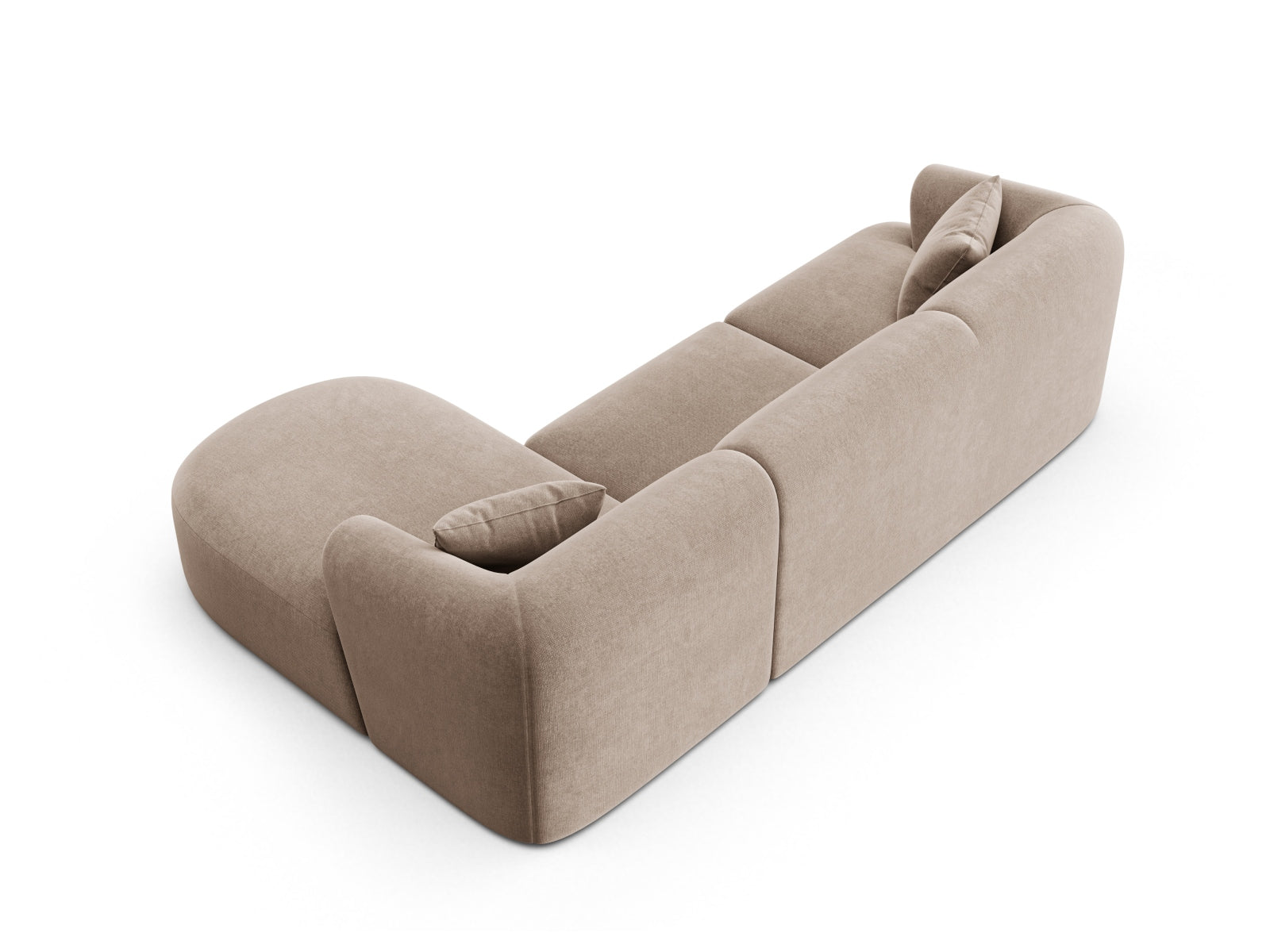 Erleben Sie das elegante Campi Velour Modular Ecksofa rechts 4 Sitzer von Cosmopolitan Design – ideal für Ihr modernes Zuhause, flexibel und komfortabel.