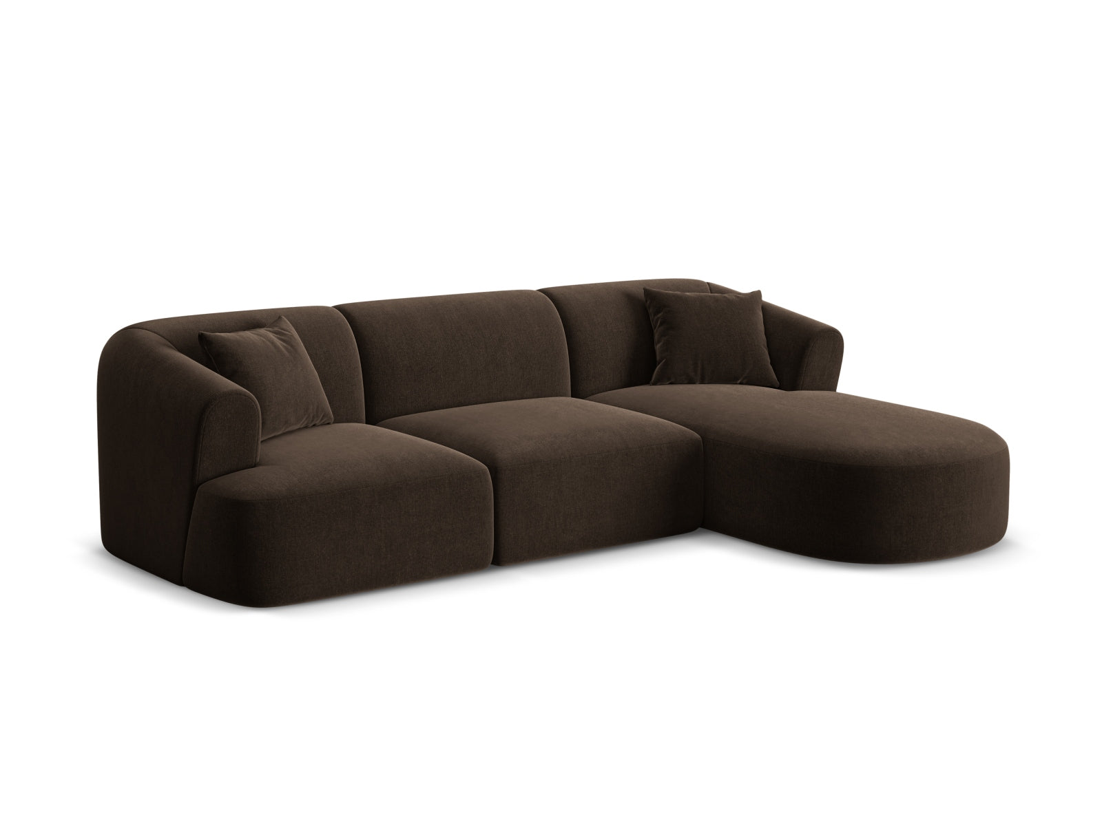 Erleben Sie das elegante Campi Velour Modular Ecksofa rechts 4 Sitzer von Cosmopolitan Design – ideal für Ihr modernes Zuhause, flexibel und komfortabel.