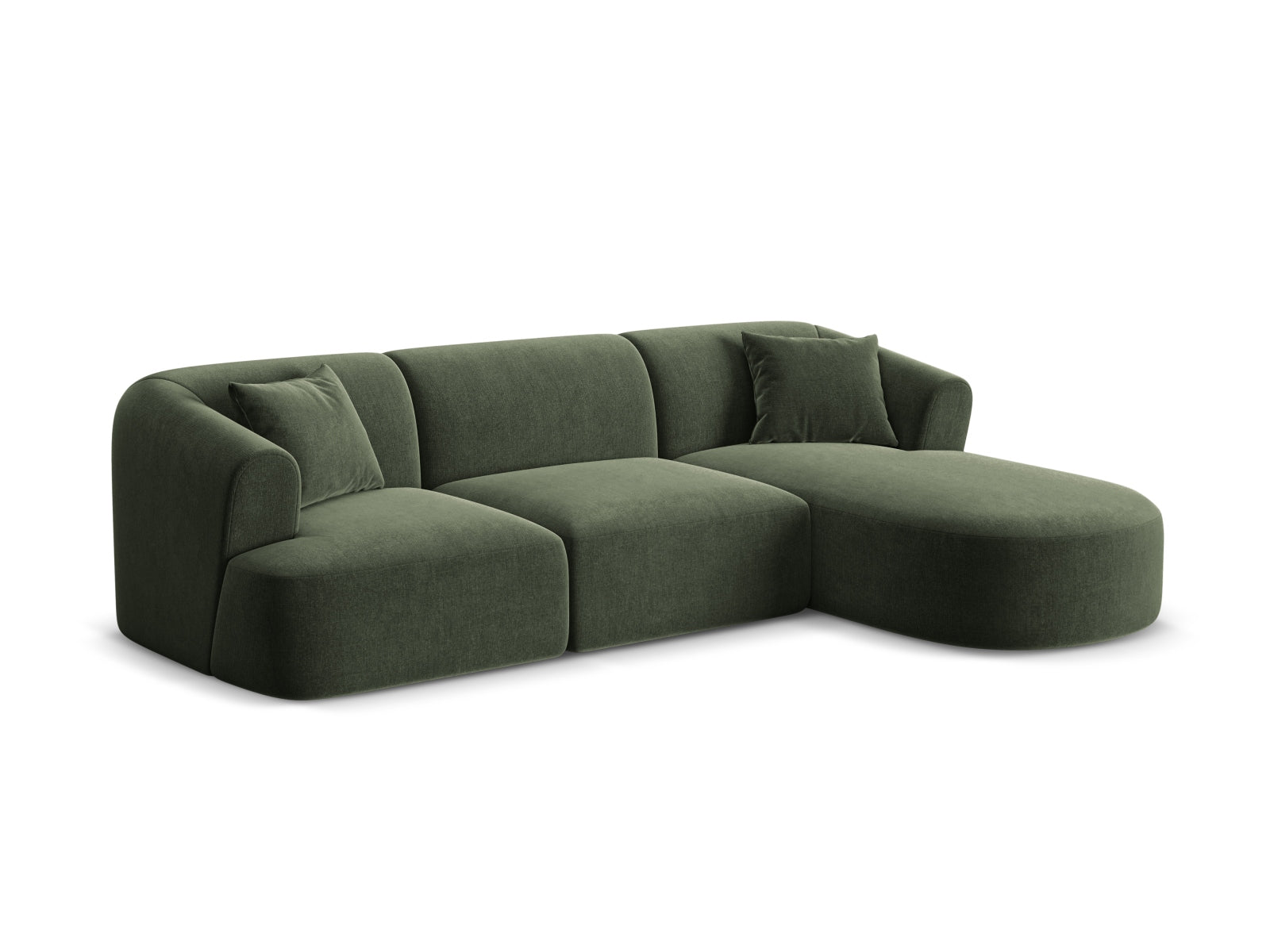 Erleben Sie das elegante Campi Velour Modular Ecksofa rechts 4 Sitzer von Cosmopolitan Design – ideal für Ihr modernes Zuhause, flexibel und komfortabel.