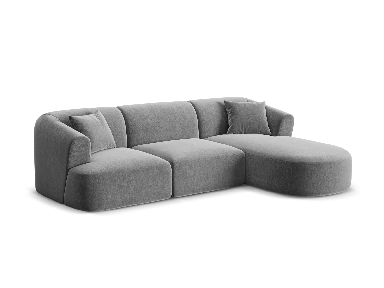 Erleben Sie das elegante Campi Velour Modular Ecksofa rechts 4 Sitzer von Cosmopolitan Design – ideal für Ihr modernes Zuhause, flexibel und komfortabel.