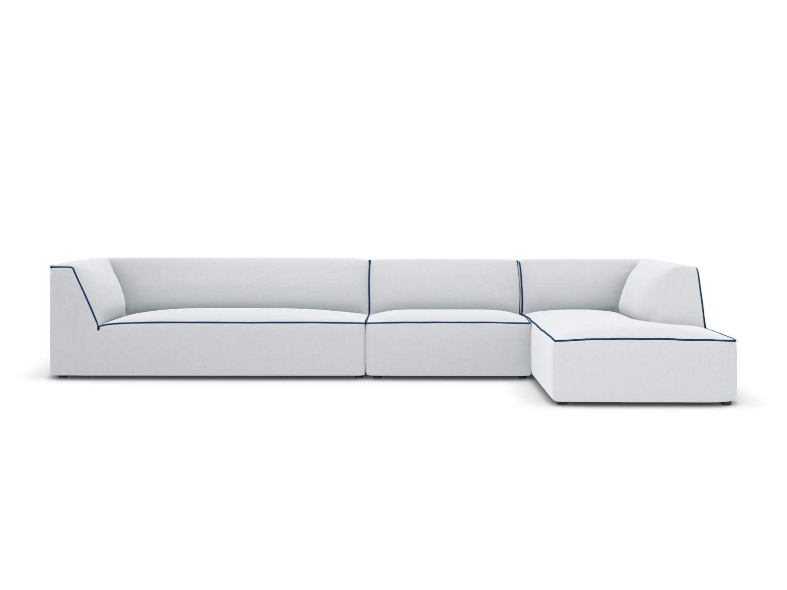 Oslo Modular Ecksofa rechts 5 Sitzer in Light Grey, Royal Blue präsentiert im Onlineshop von KAQTU Design AG. Ecksofa rechts ist von Cosmopolitan Design