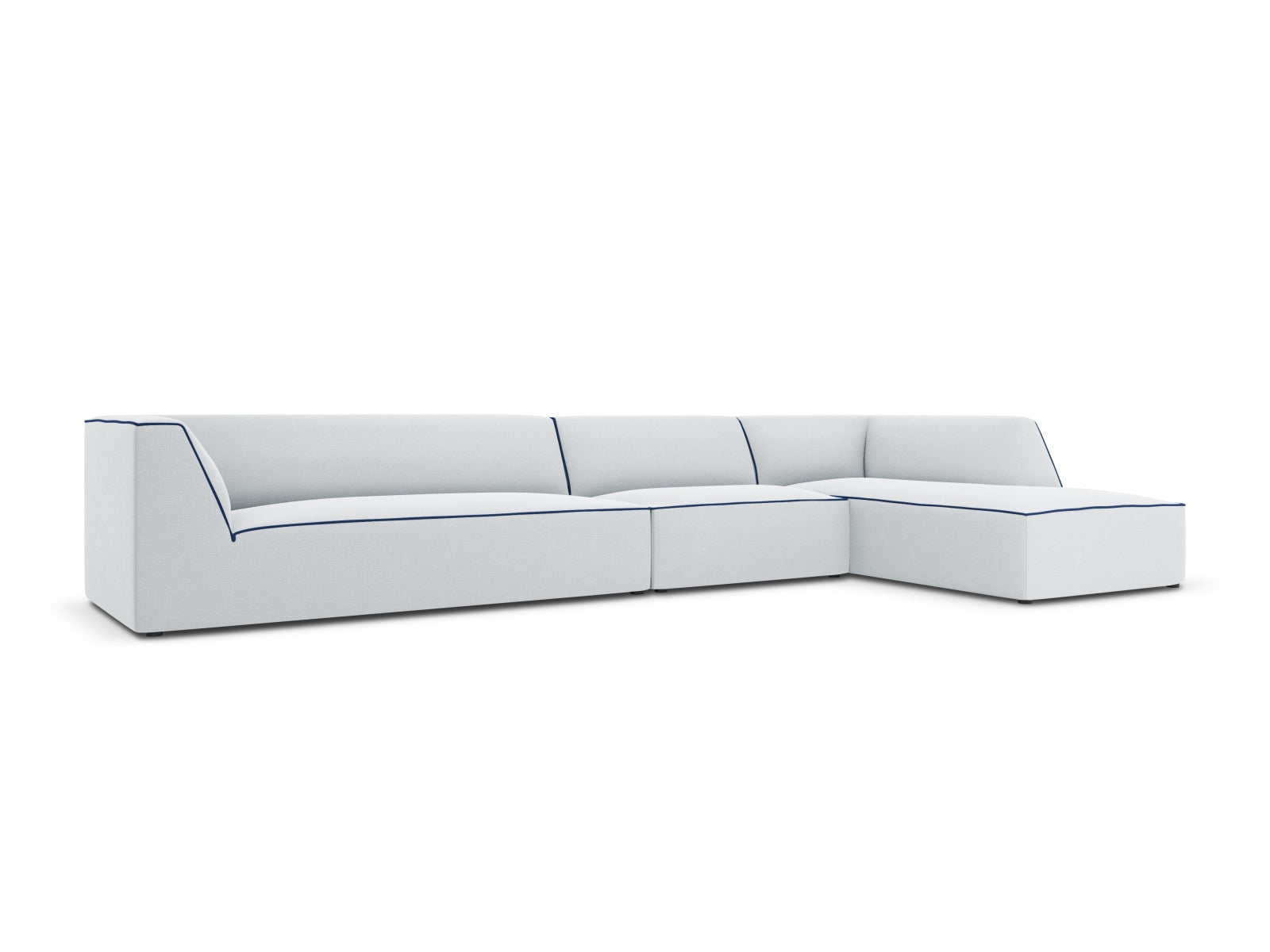 Oslo Modular Ecksofa rechts 5 Sitzer in Light Grey, Royal Blue präsentiert im Onlineshop von KAQTU Design AG. Ecksofa rechts ist von Cosmopolitan Design