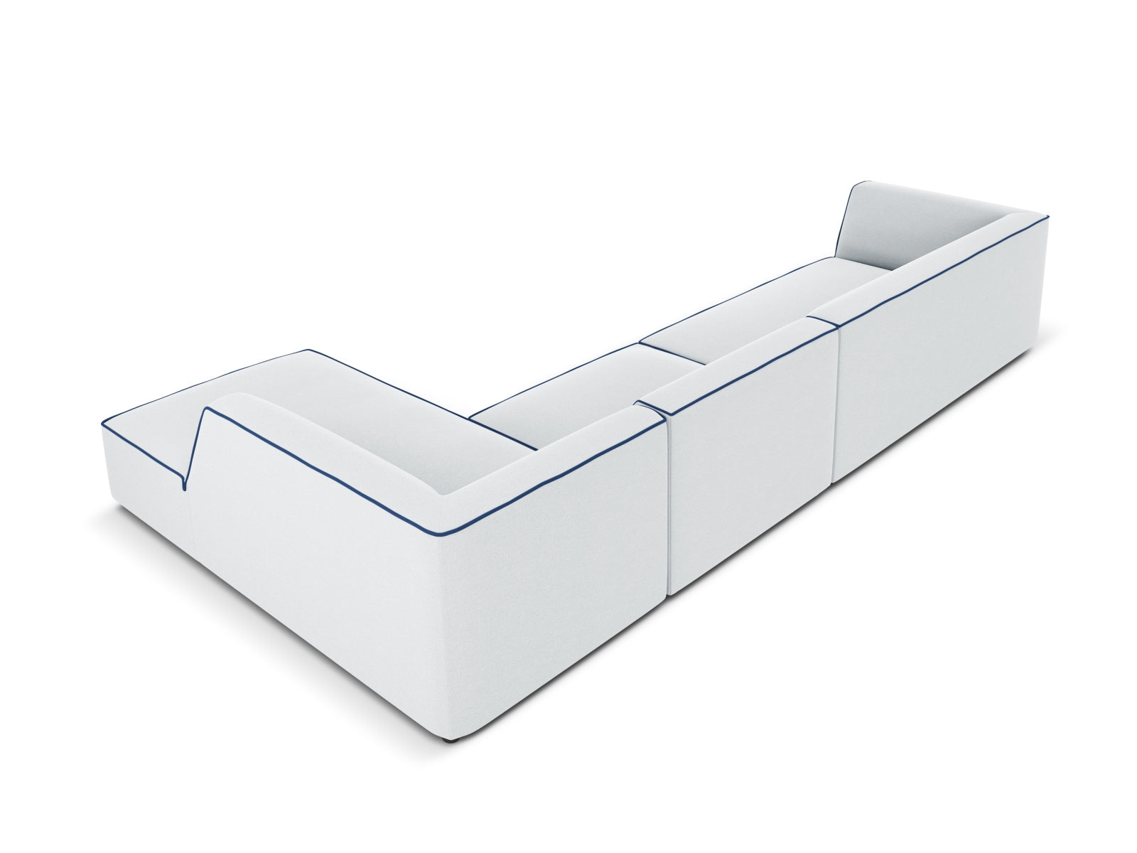 Oslo Modular Ecksofa rechts 5 Sitzer in Light Grey, Royal Blue präsentiert im Onlineshop von KAQTU Design AG. Ecksofa rechts ist von Cosmopolitan Design