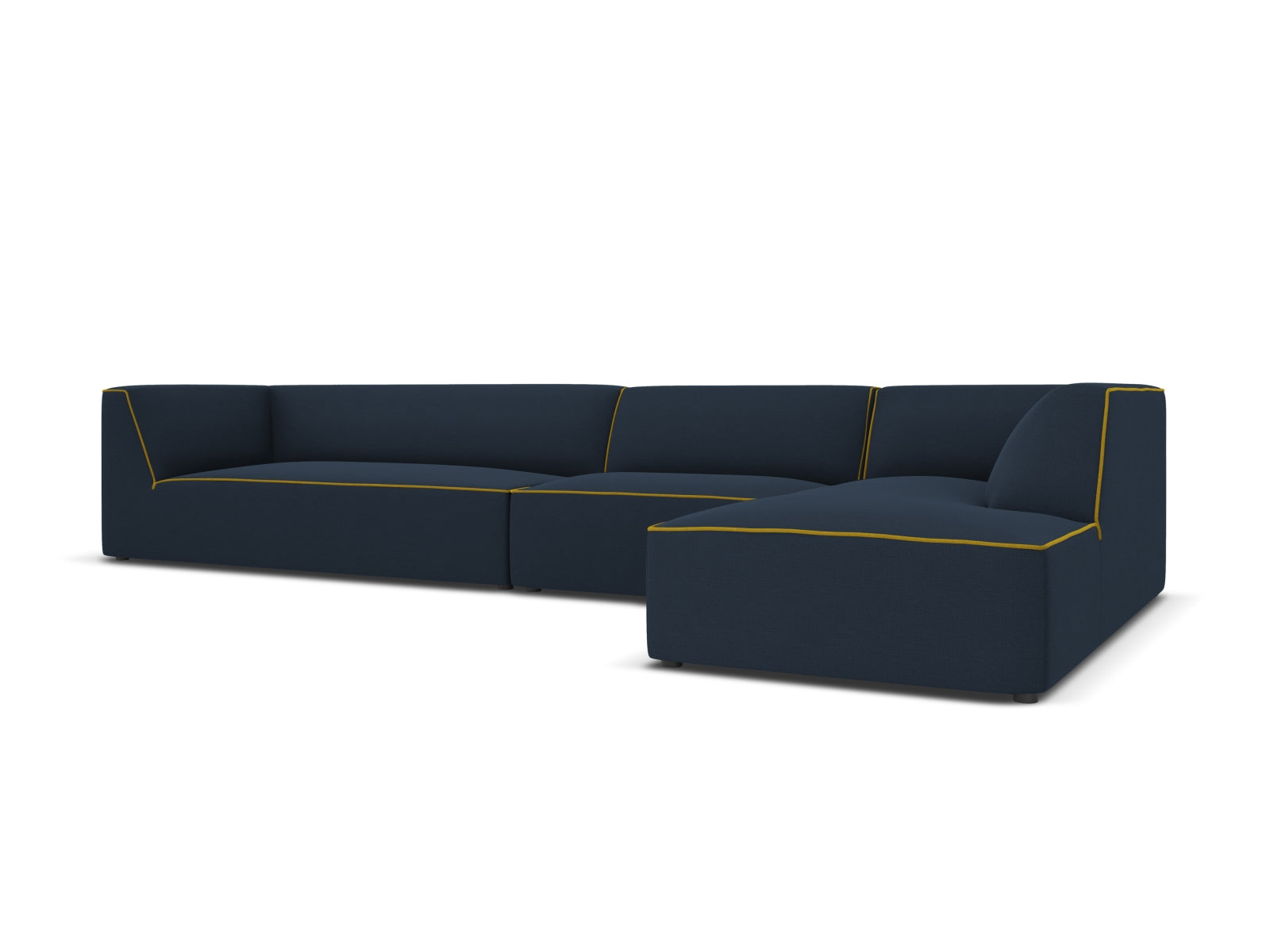 Oslo Modular Ecksofa rechts 5 Sitzer in Royal Blue, Yellow präsentiert im Onlineshop von KAQTU Design AG. Ecksofa rechts ist von Cosmopolitan Design