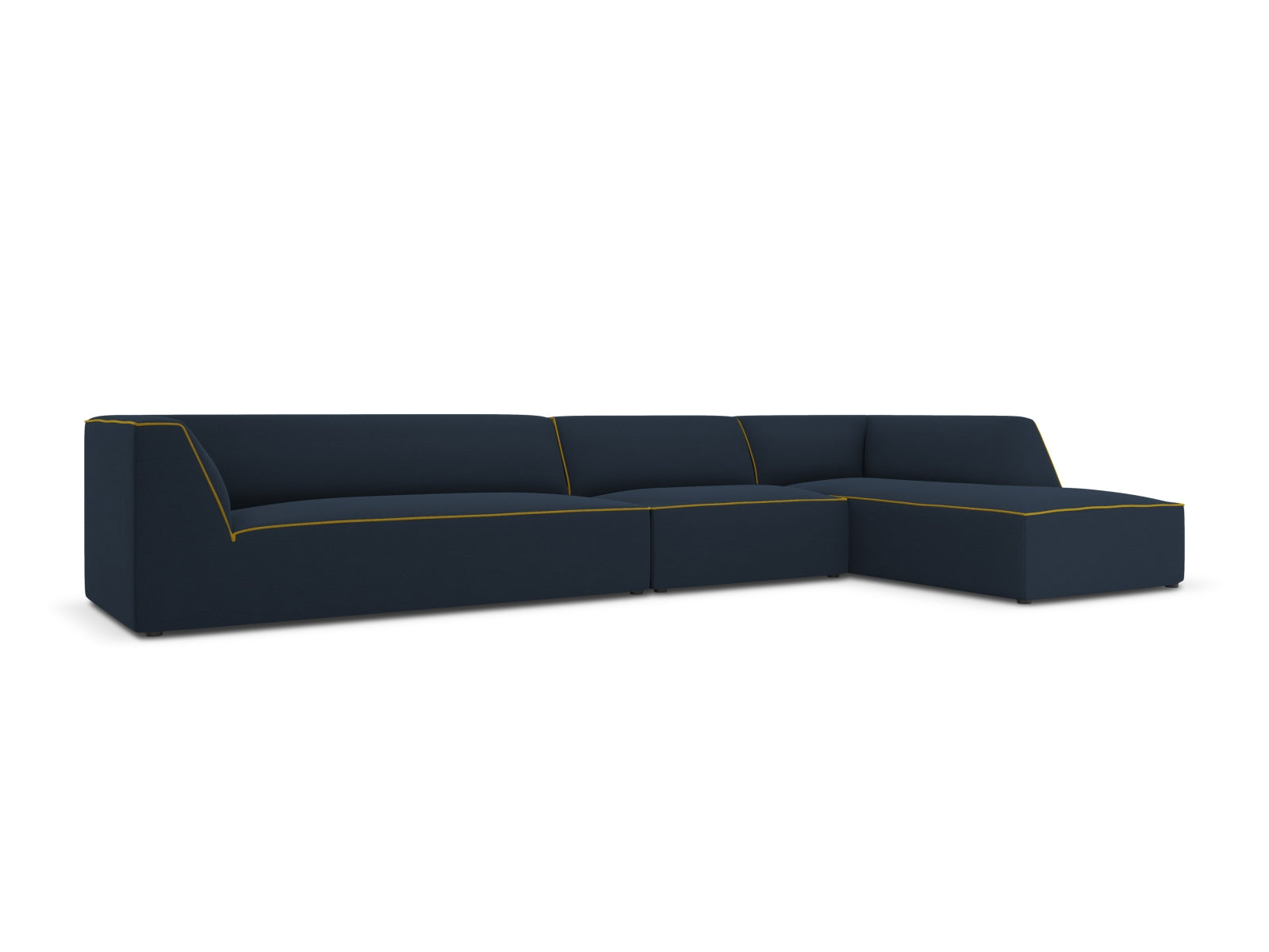 Oslo Modular Ecksofa rechts 5 Sitzer in Royal Blue, Yellow präsentiert im Onlineshop von KAQTU Design AG. Ecksofa rechts ist von Cosmopolitan Design