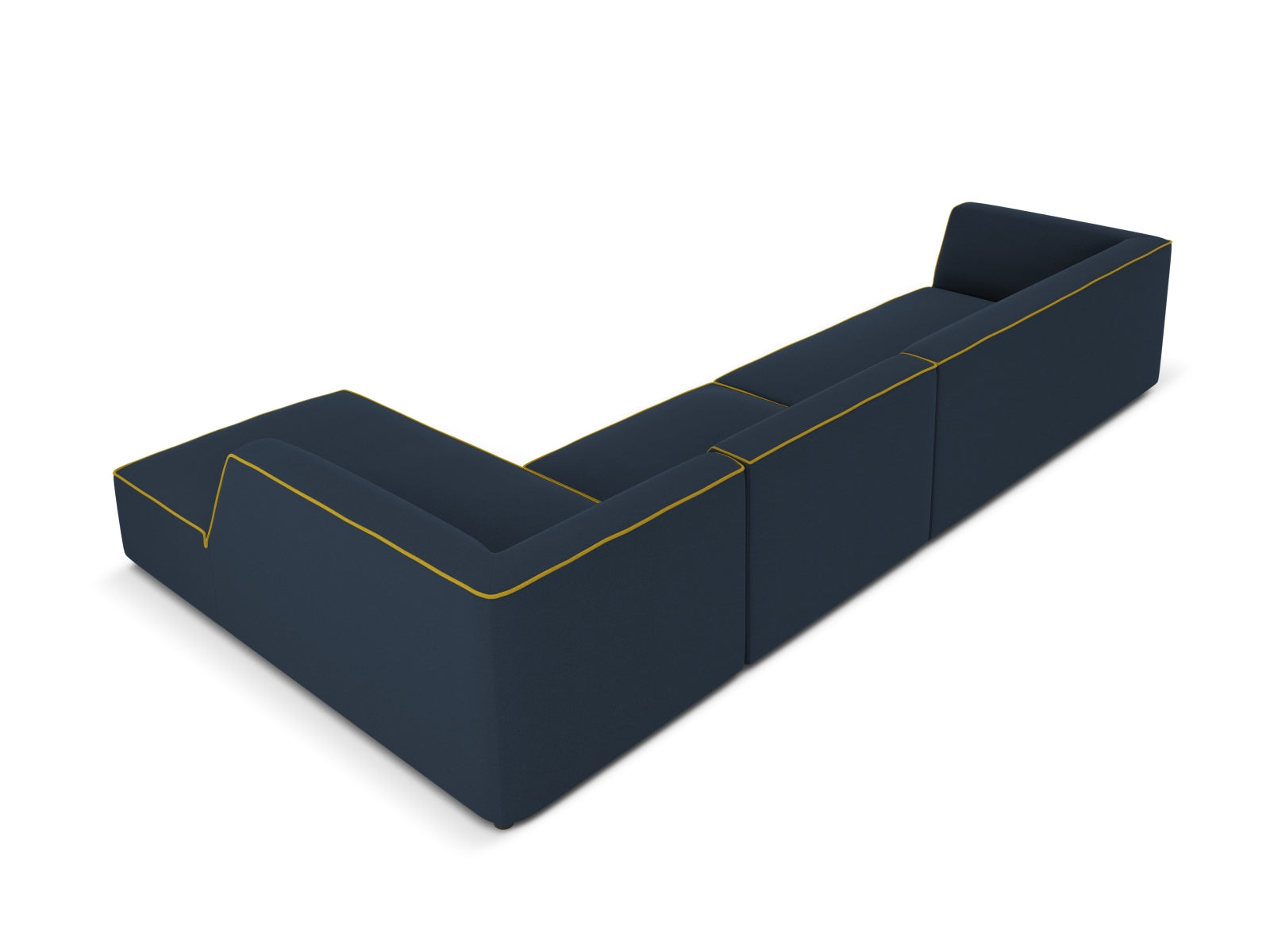 Oslo Modular Ecksofa rechts 5 Sitzer in Royal Blue, Yellow präsentiert im Onlineshop von KAQTU Design AG. Ecksofa rechts ist von Cosmopolitan Design