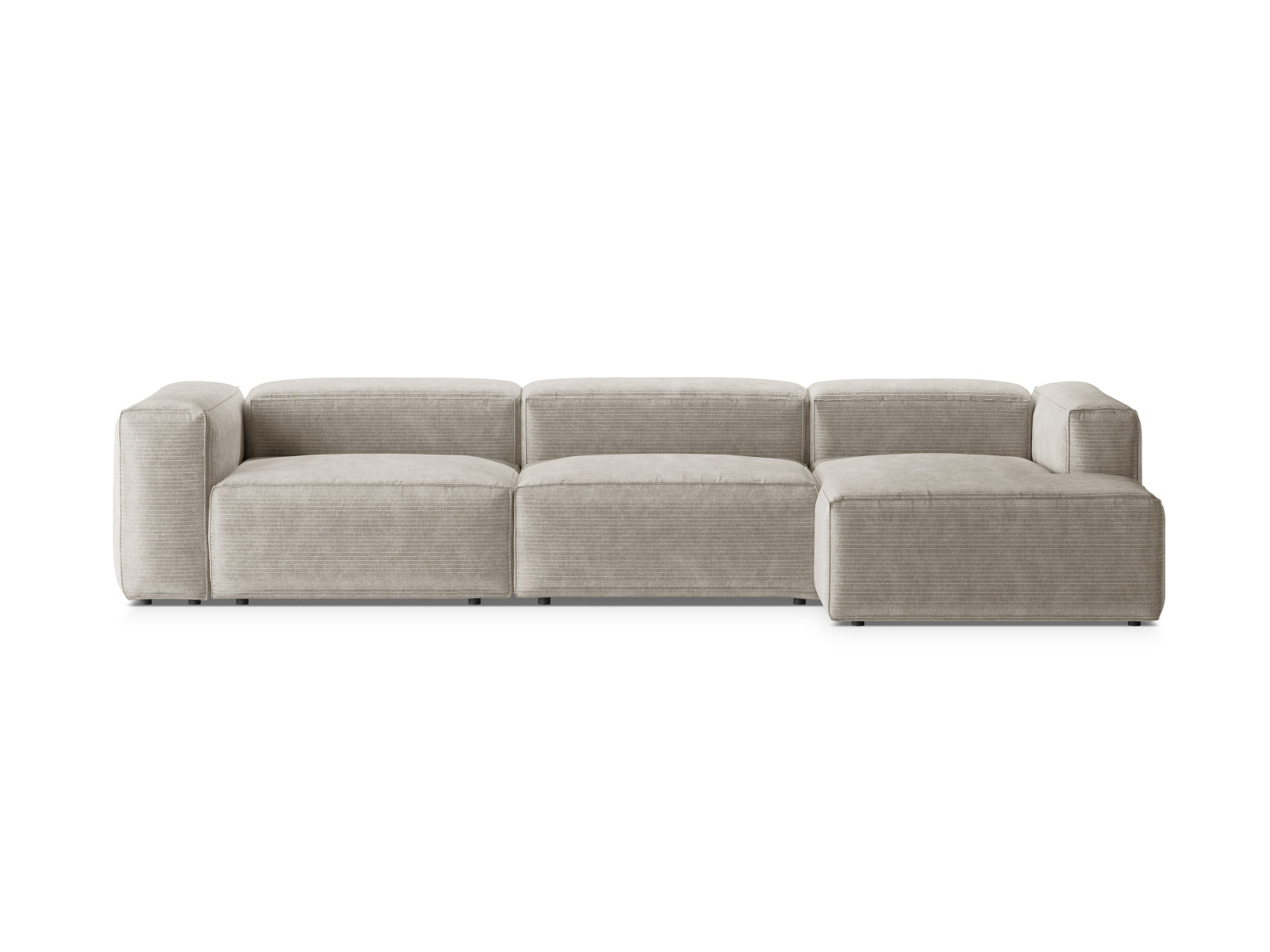 Bergamo Modular Ecksofa rechts 4 Sitzer in Ivory präsentiert im Onlineshop von KAQTU Design AG. Ecksofa rechts ist von Cosmopolitan Design