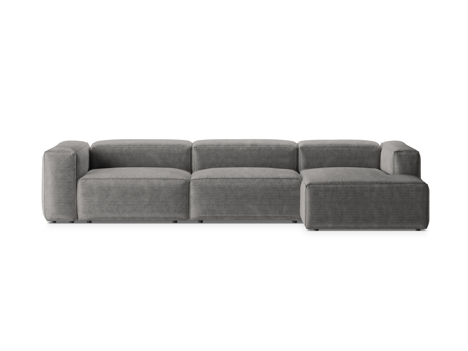 Bergamo Modular Ecksofa rechts 4 Sitzer in Light Grey präsentiert im Onlineshop von KAQTU Design AG. Ecksofa rechts ist von Cosmopolitan Design