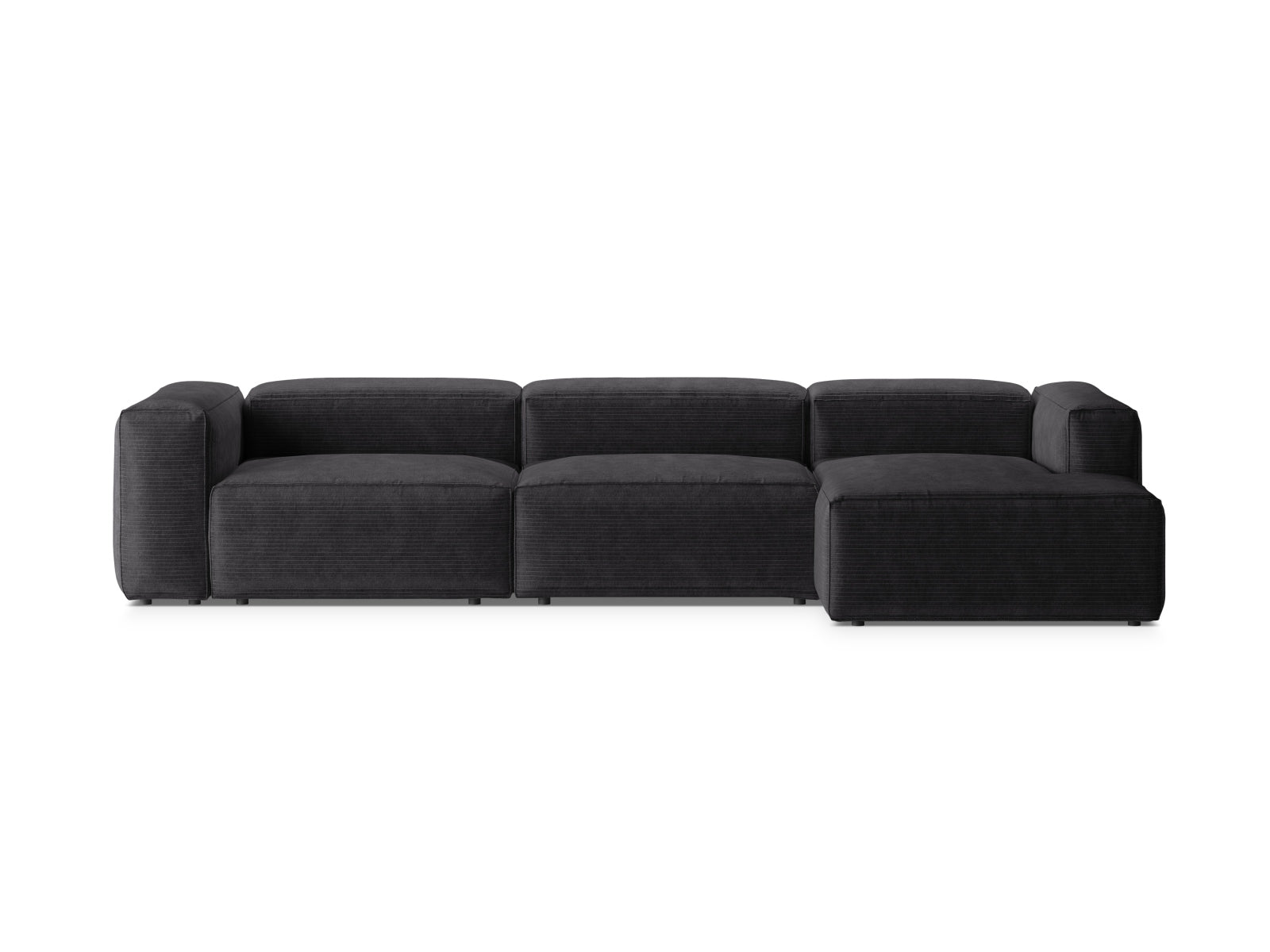 Bergamo Modular Ecksofa rechts 4 Sitzer in Grey präsentiert im Onlineshop von KAQTU Design AG. Ecksofa rechts ist von Cosmopolitan Design