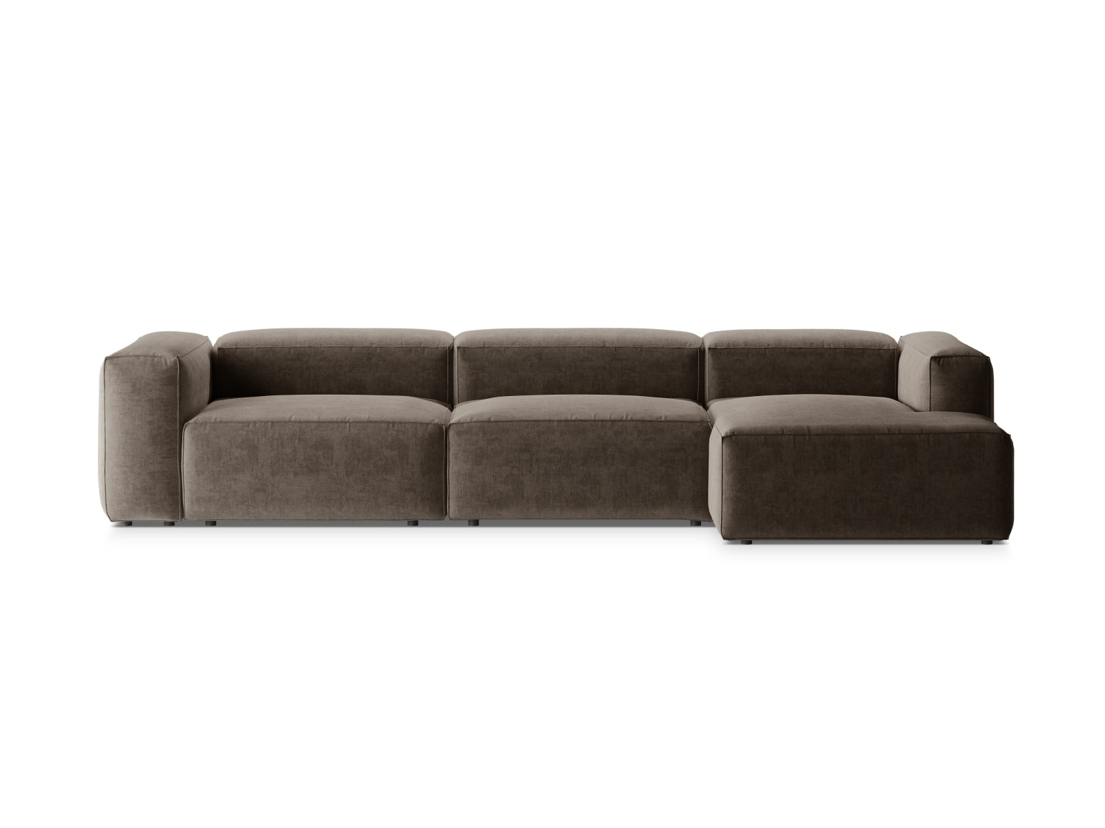 Bergamo Modular Ecksofa rechts 4 Sitzer in Cappuccino präsentiert im Onlineshop von KAQTU Design AG. Ecksofa rechts ist von Cosmopolitan Design