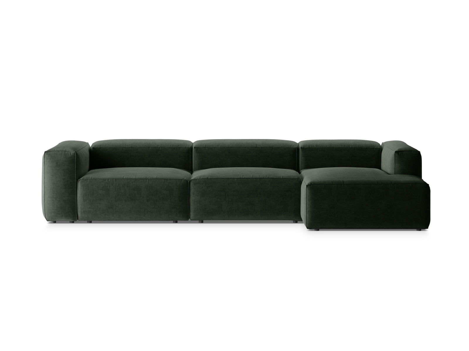 Bergamo Modular Ecksofa rechts 4 Sitzer in Moss Green präsentiert im Onlineshop von KAQTU Design AG. Ecksofa rechts ist von Cosmopolitan Design