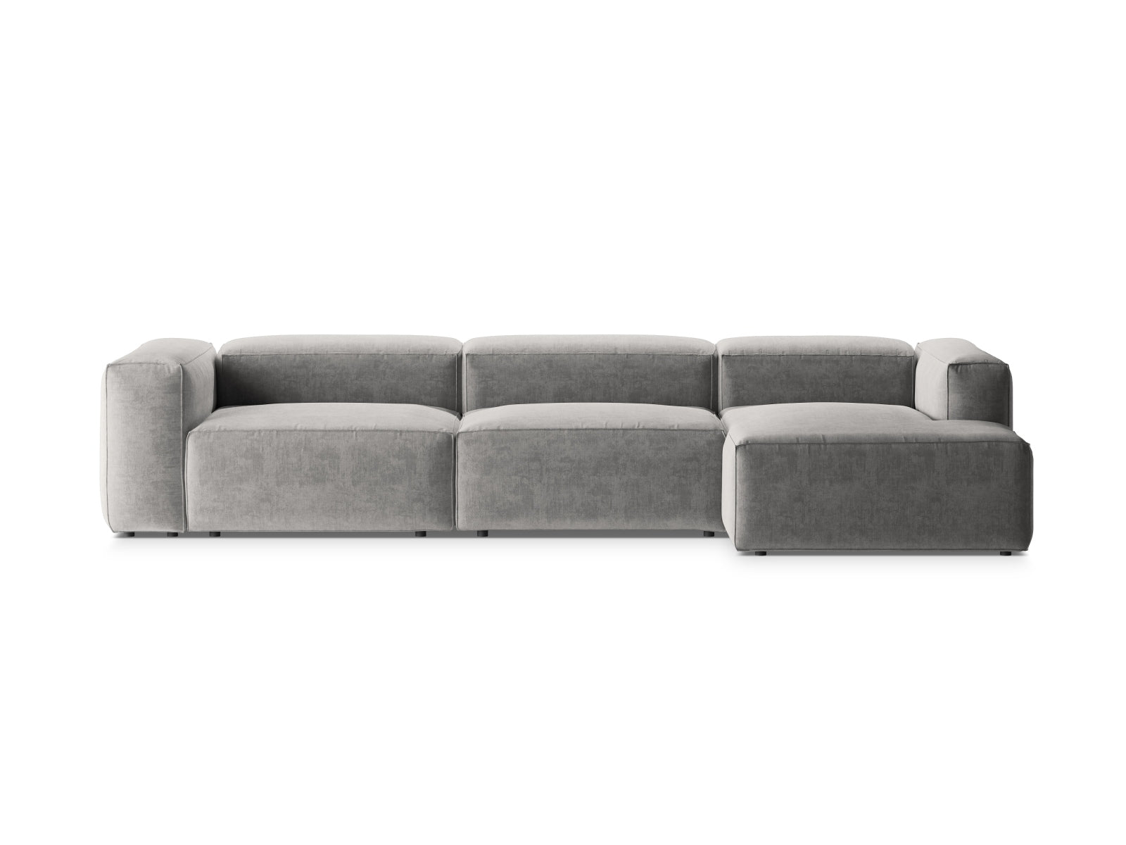 Bergamo Modular Ecksofa rechts 4 Sitzer in Light Grey präsentiert im Onlineshop von KAQTU Design AG. Ecksofa rechts ist von Cosmopolitan Design