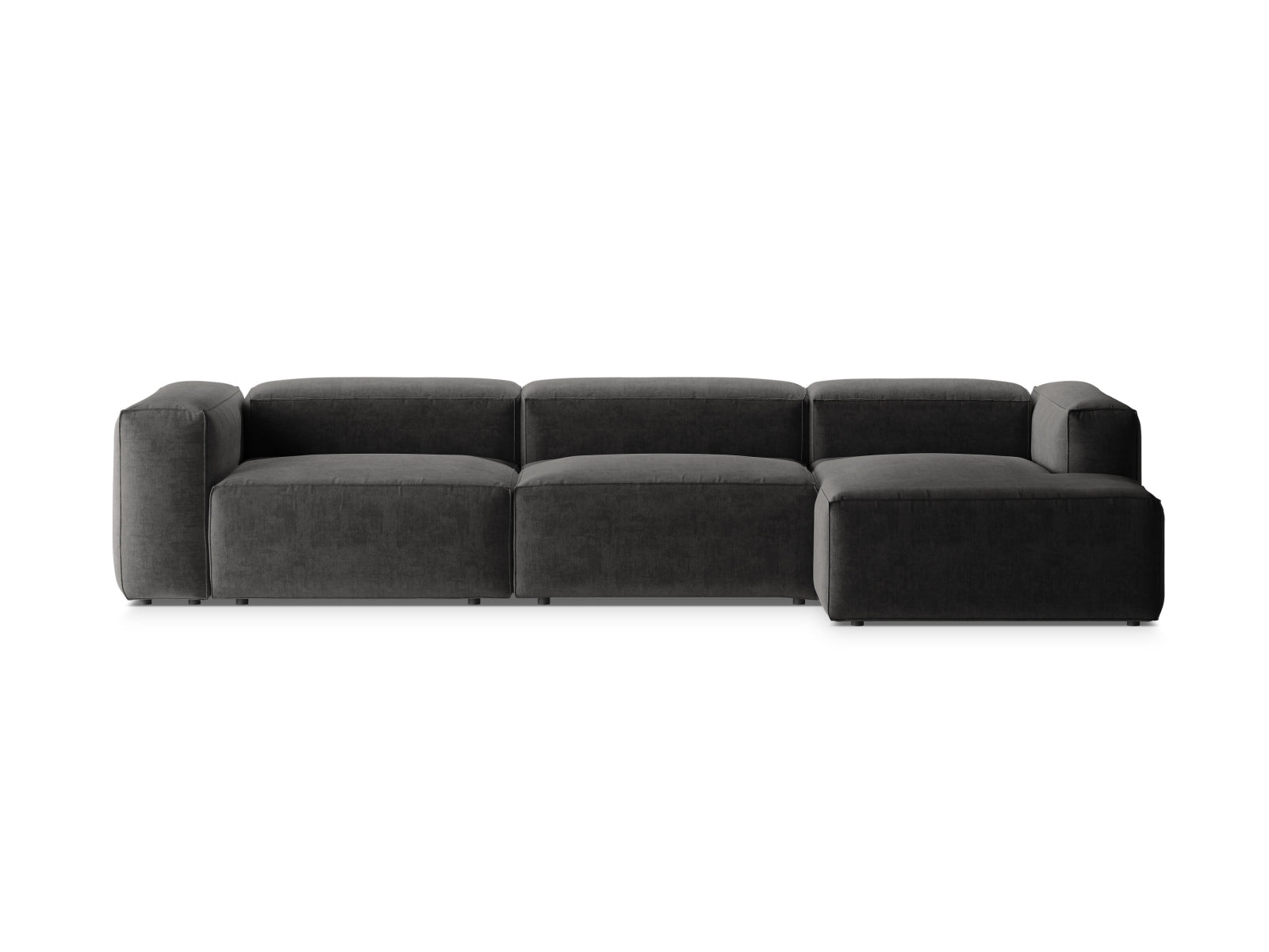 Bergamo Modular Ecksofa rechts 4 Sitzer in Graphite präsentiert im Onlineshop von KAQTU Design AG. Ecksofa rechts ist von Cosmopolitan Design