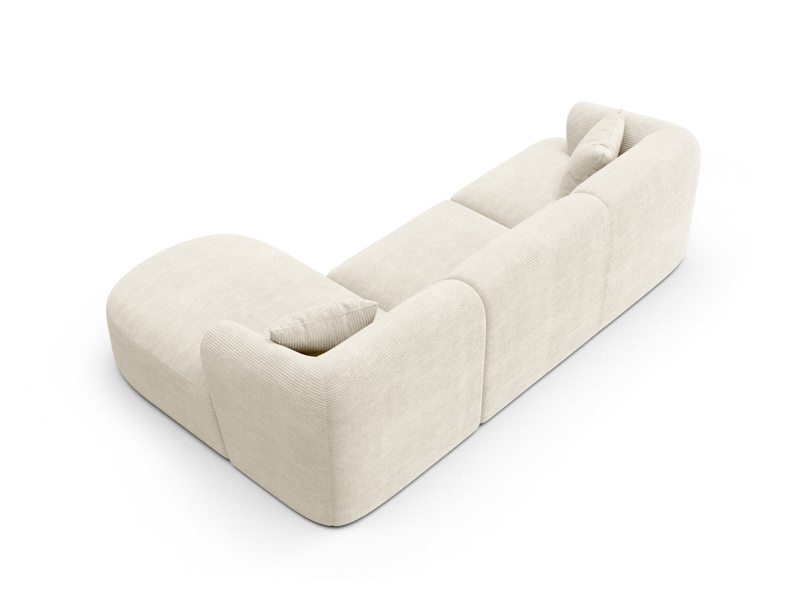Erleben Sie das Campi Modular Ecksofa rechts von Cosmopolitan Design – ein stilvolles 4-Sitzer Sofa, das Flexibilität und modernen Komfort vereint.