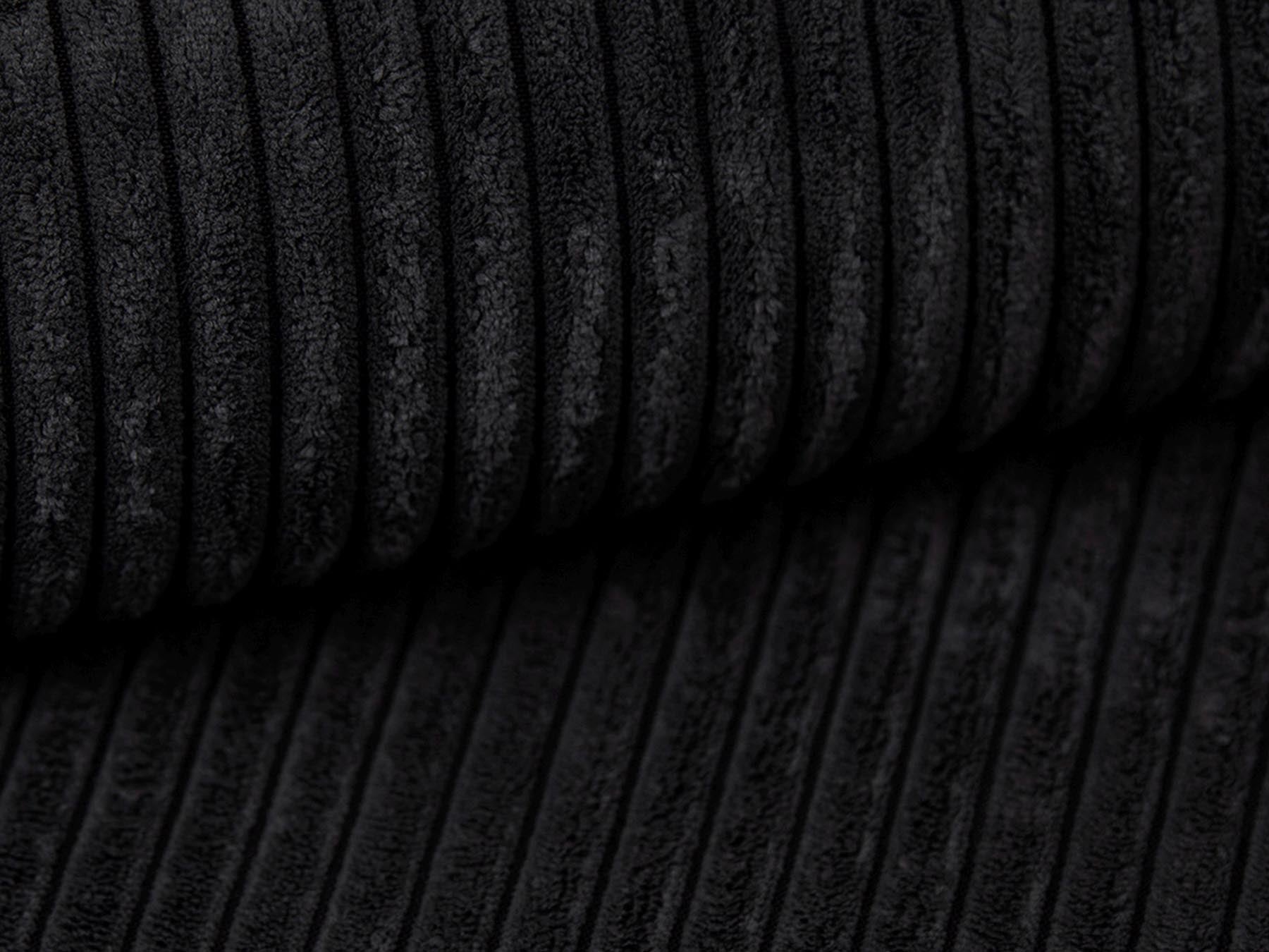 Elegantes 4-Sitzer Ecksofa Campi in edlem Schwarz, ideal für entspannte Stunden und geschmackvolle Wohnräume, erhältlich bei KAQTU Design AG.