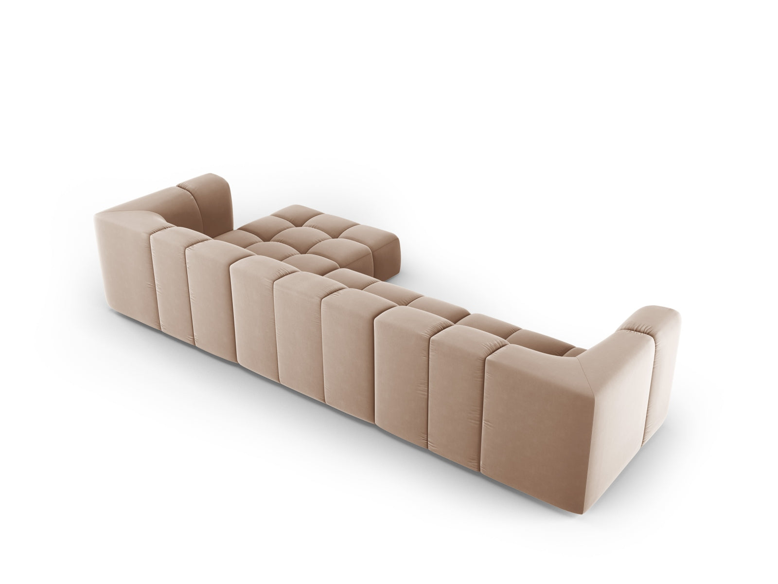 Elegantes 5-Sitzer Ecksofa Moritz in Beige und Blau von Cosmopolitan Design, perfekt für stilvolle und einladende Wohnbereiche.