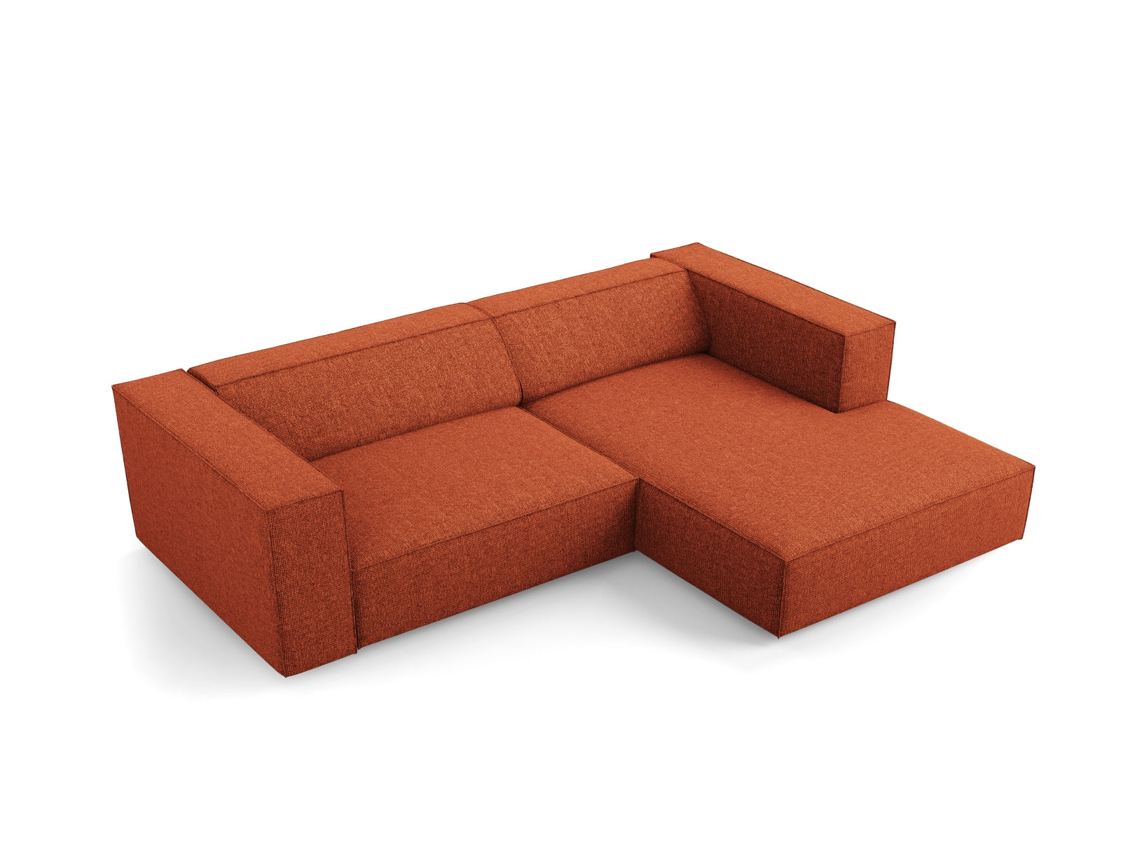 Arendal Ecksofa rechts 3 Sitzer in Terracotta präsentiert im Onlineshop von KAQTU Design AG. Ecksofa rechts ist von Cosmopolitan Design