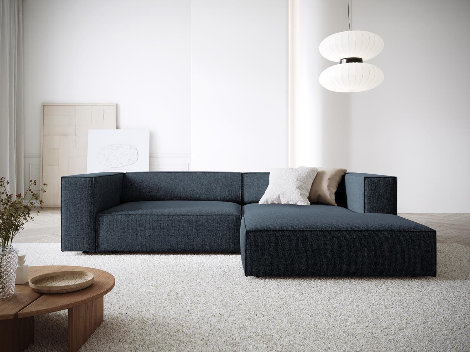 Arendal Ecksofa rechts 3 Sitzer in Royal Blue präsentiert im Onlineshop von KAQTU Design AG. Ecksofa rechts ist von Cosmopolitan Design
