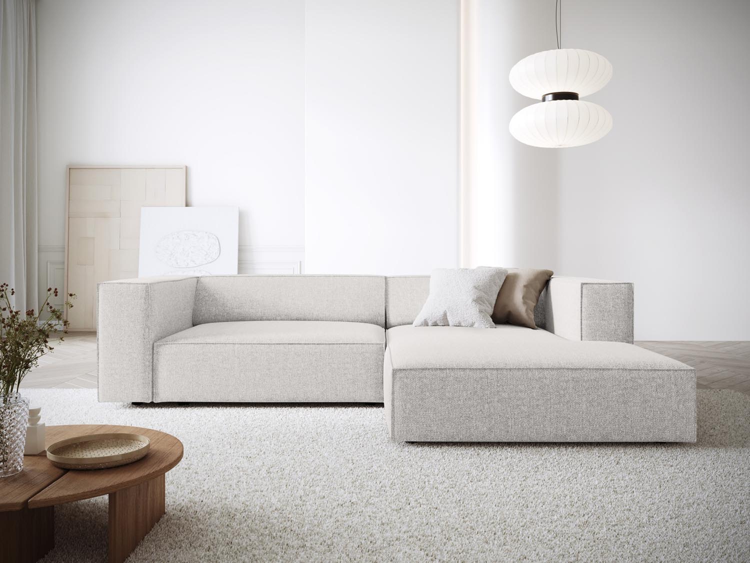 Arendal Ecksofa rechts 3 Sitzer in Light Grey präsentiert im Onlineshop von KAQTU Design AG. Ecksofa rechts ist von Cosmopolitan Design