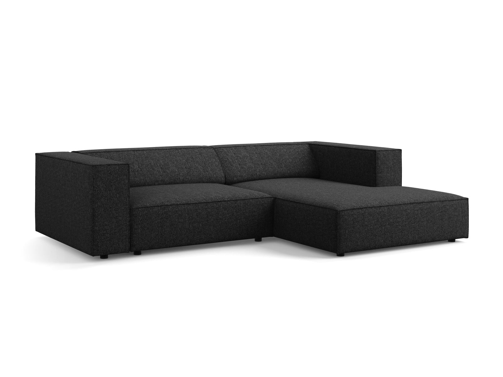 Arendal Ecksofa rechts 3 Sitzer in Black präsentiert im Onlineshop von KAQTU Design AG. Ecksofa rechts ist von Cosmopolitan Design