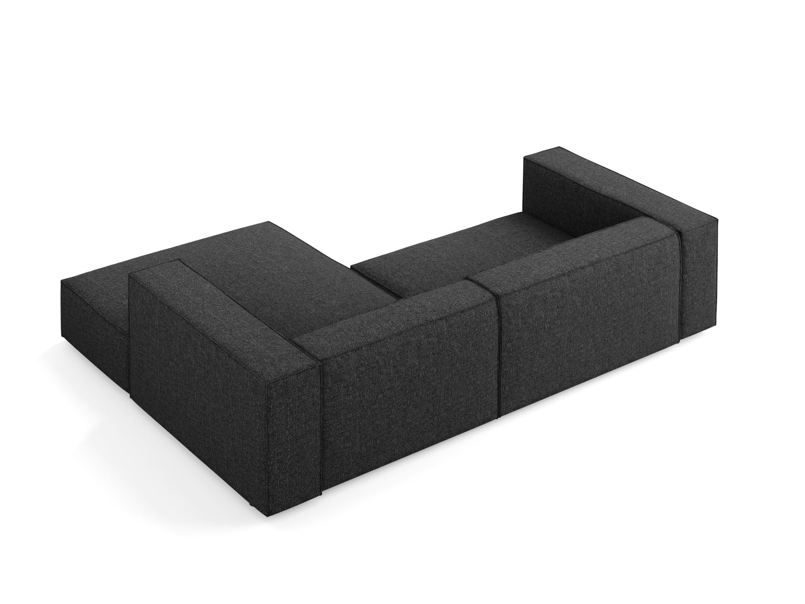 Arendal Ecksofa rechts 3 Sitzer in Black präsentiert im Onlineshop von KAQTU Design AG. Ecksofa rechts ist von Cosmopolitan Design