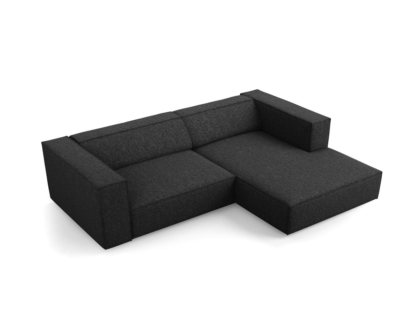 Arendal Ecksofa rechts 3 Sitzer in Black präsentiert im Onlineshop von KAQTU Design AG. Ecksofa rechts ist von Cosmopolitan Design